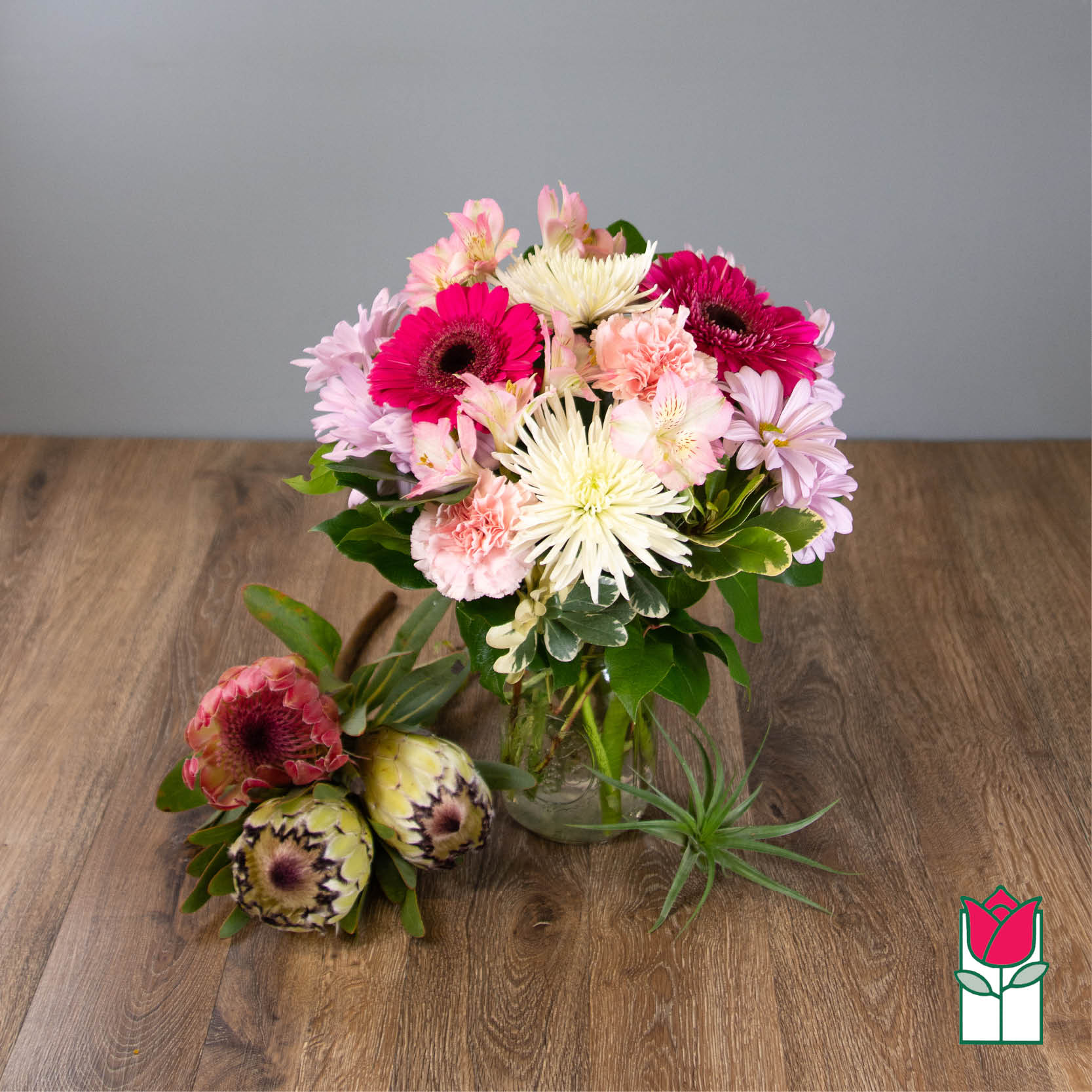Beretania's Blushing Bouquet - The Beretania Florist Blush Bouquet is a beautiful bouquet of daisies and carnations that anyone will absolutely love.