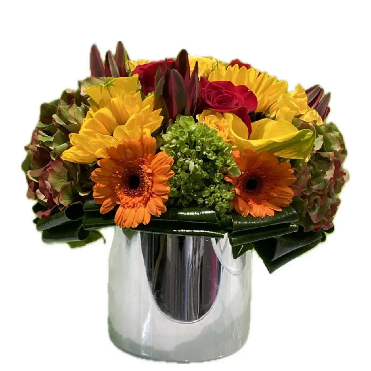 Blossoms of Radiance Blossoms of Radiance - (05) This vibrant floral arrangement features a captivating blend of yellow, green, and red hues