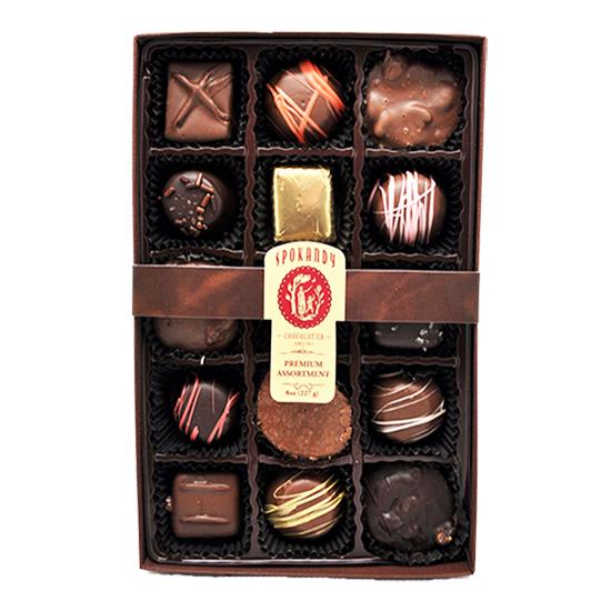 Spokandy 15 Piece Premium Assortment Spokandy 15 Piece Premium Assortment - Select this 15 piece premium assortment by Spokandy Chocolatiers