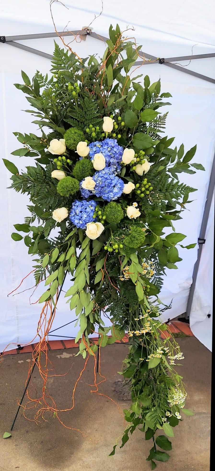 Peaceful Garden  - Soluce &amp; elegant remembrance standing botanical spray.  