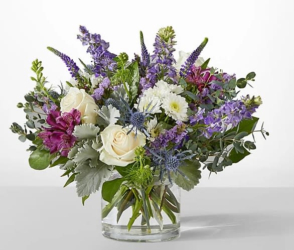 Shooting Star Bouquet Shooting Star Bouquet - A bouquet so gorgeous it feels like a once in a lifetime event. The Shooting Star Bouquet is bursting with dreamy ivory roses, striking veronica, and scented eucalyptus