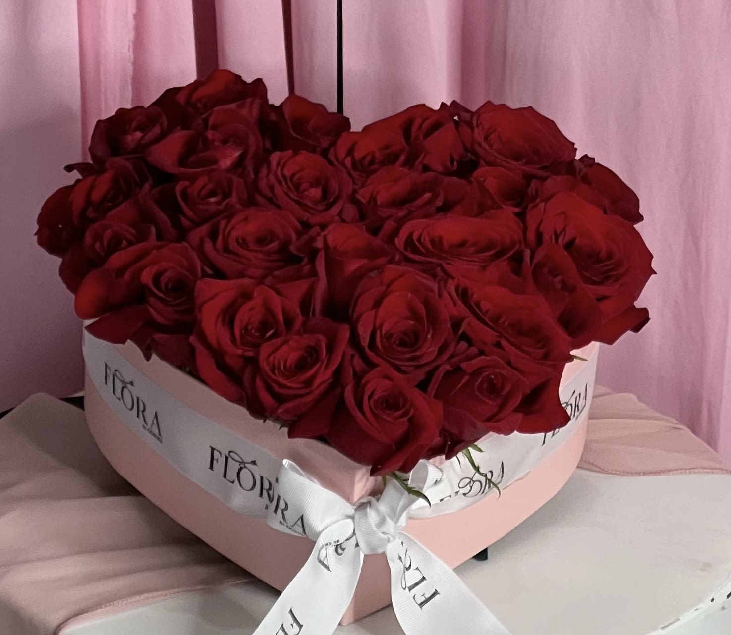 Rose Heart Box Arrangement  - Romantic heart-shaped box filled with elegant roses, perfect for expressing love and affection. A beautiful and thoughtful gift for any special occasion. Order this stunning rose arrangement today to make a lasting impression!