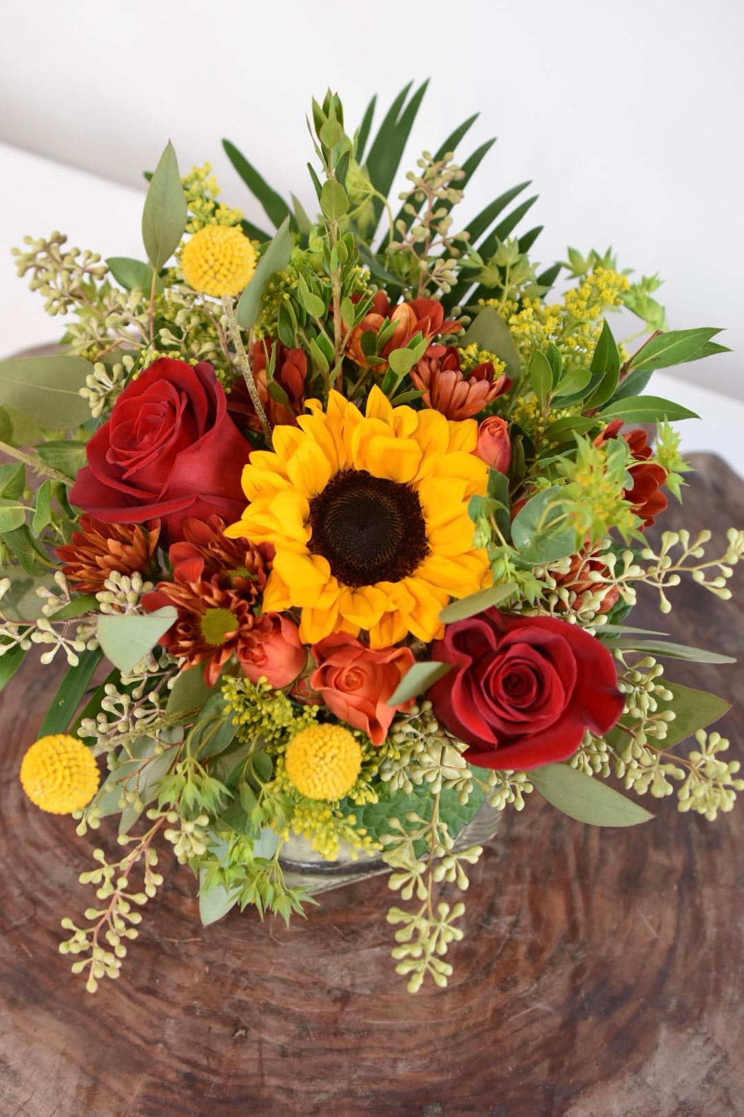 Sunflower Bubble bowl - Sweet sunflower bubble bowl arrangement  