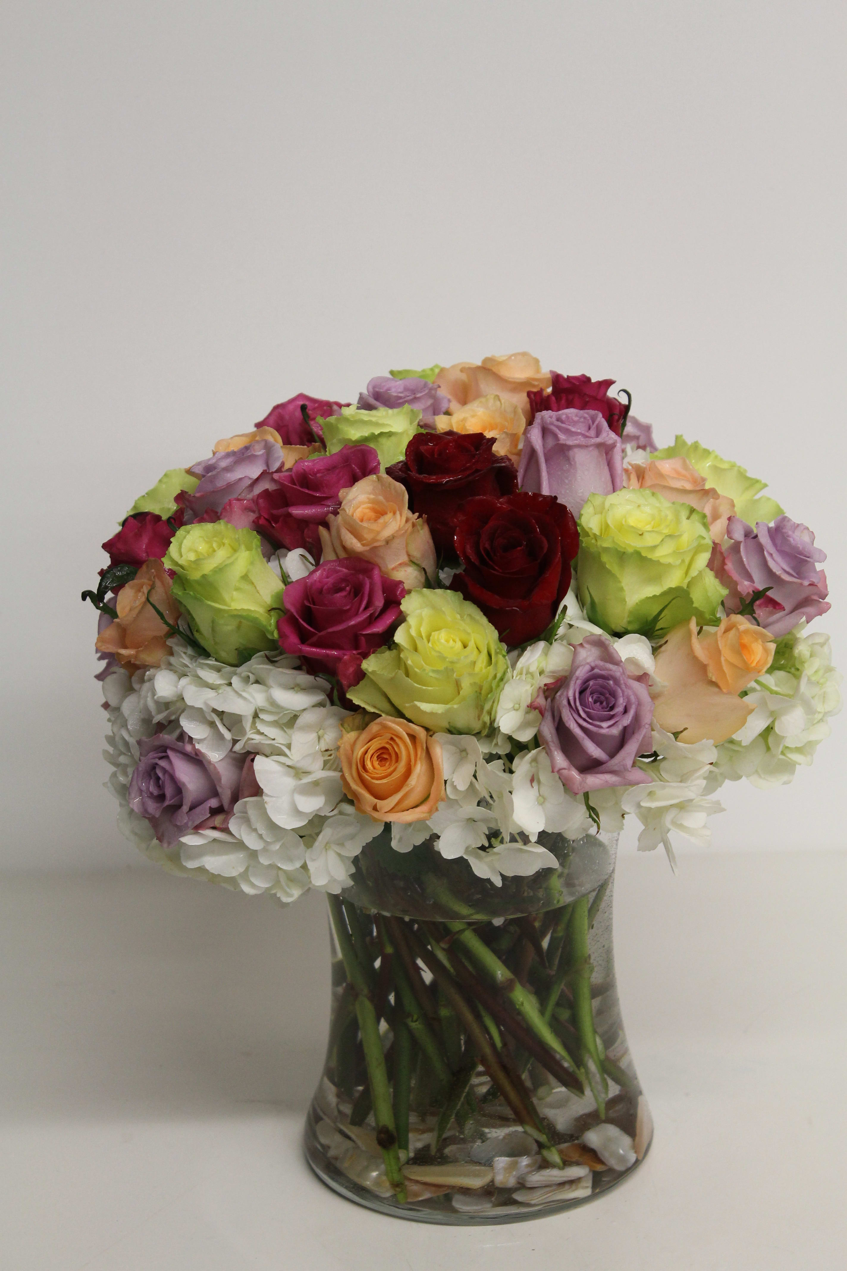 Only One Pair among Many - Hydrangea and Roses