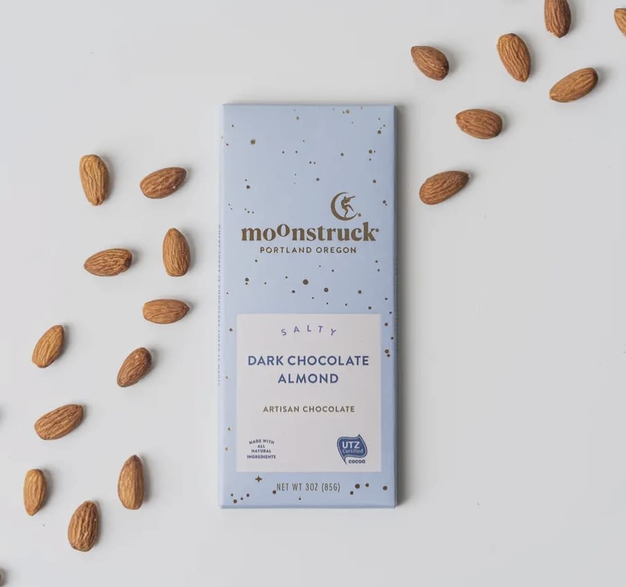 Salty Dark Sea Salt Almond Bar- Moonstruck Salty Dark Sea Salt Almond Bar- Moonstruck - Salty Dark Sea Salt Almond Bar