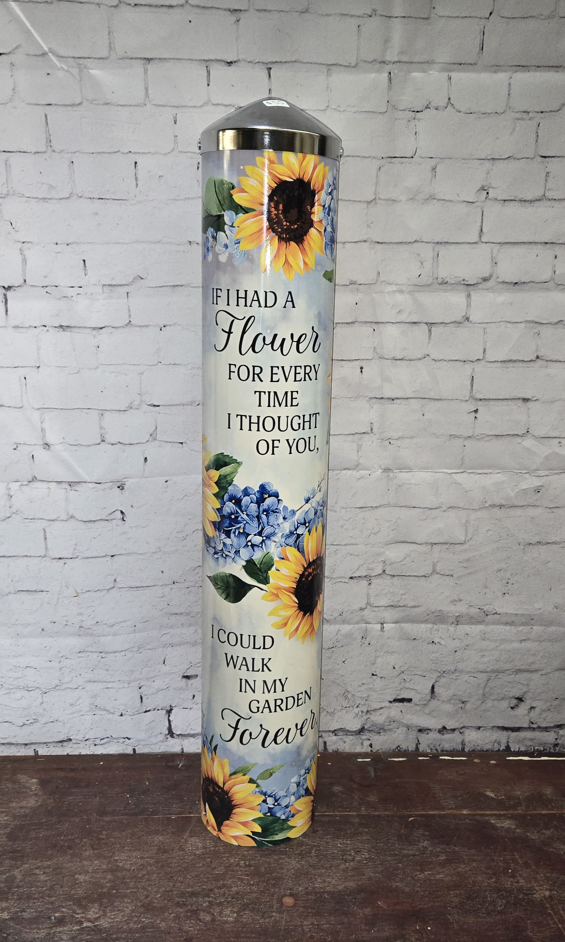 Sunflower Memorial Pole - 25&quot; tall garden Memorial pole