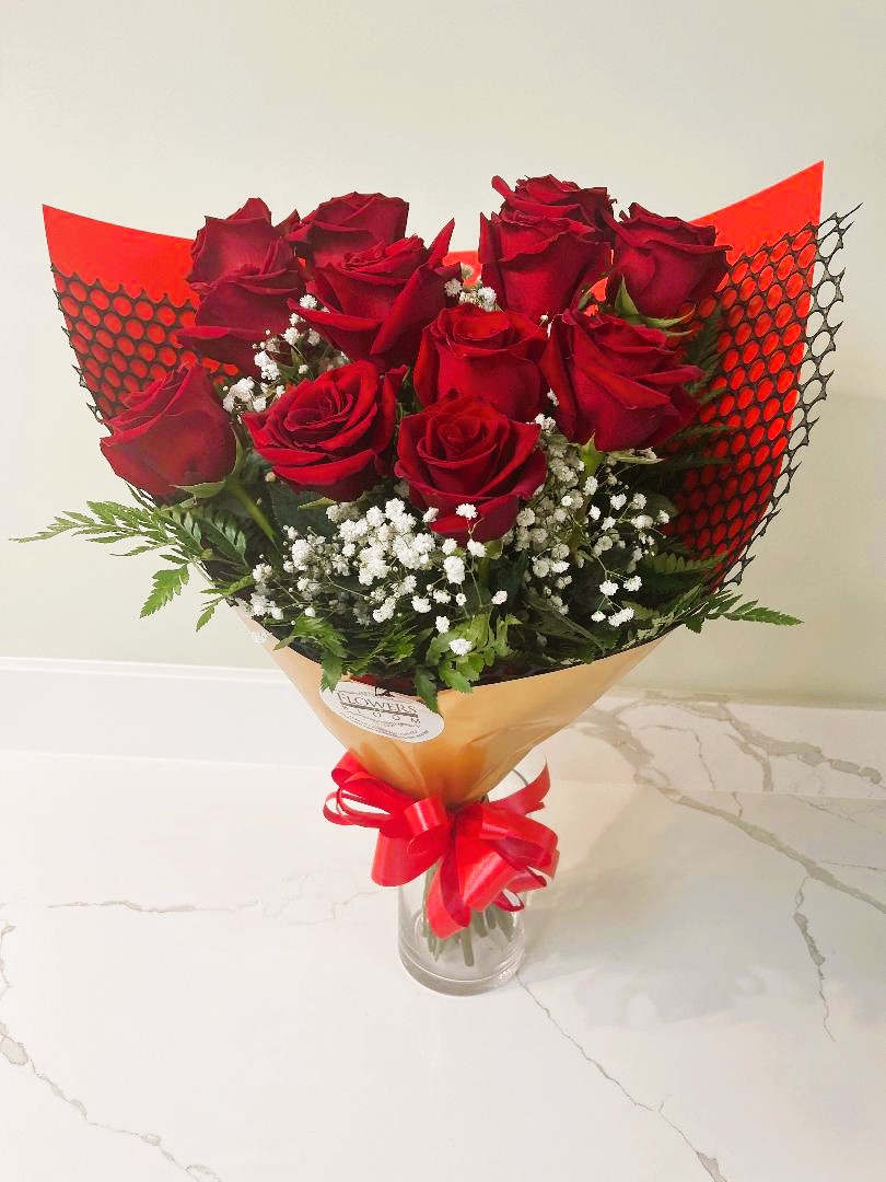 Let's celebrate love - Dozen red roses