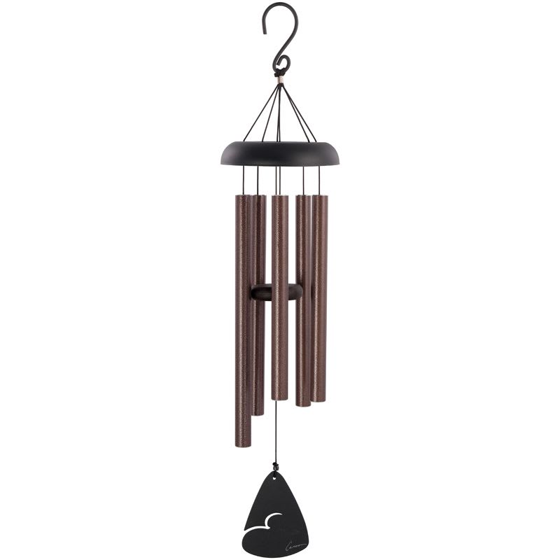 Eckert Florist's Bronze Fleck 30" Signature Series Wind Chime *Our Local Delivery Only Eckert Florist's Bronze Fleck 30" Signature Series Wind Chime *Our Local Delivery Only - Chime has 5 heavy walled, center pinned bronze tubes that emit a soothing and serene sound. Durable powder coated finish, all aluminum construction, and strung with industrial cord. Includes an adjustable striker. Length: 30" *Our Local Delivery Only