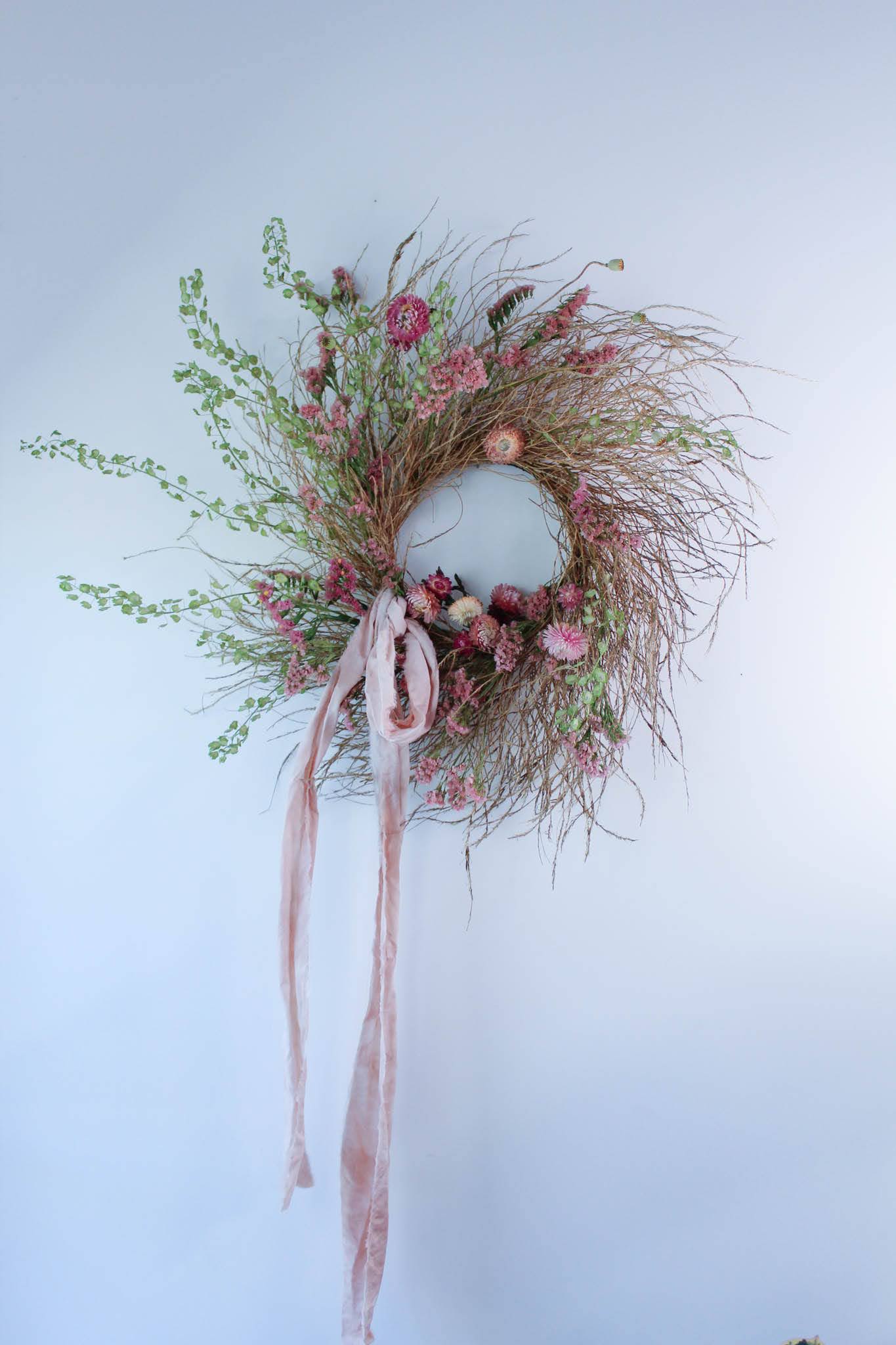 Meadow Wreath - Grassy and whimsical California meadow wreath. Great for your door or wall!