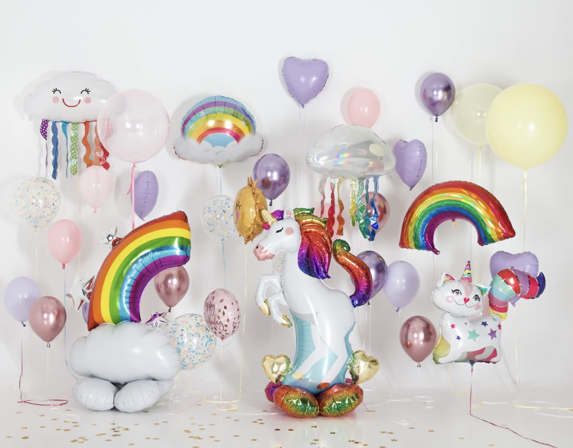 Rainbow Unicorn Balloon set  - Balloon set to 