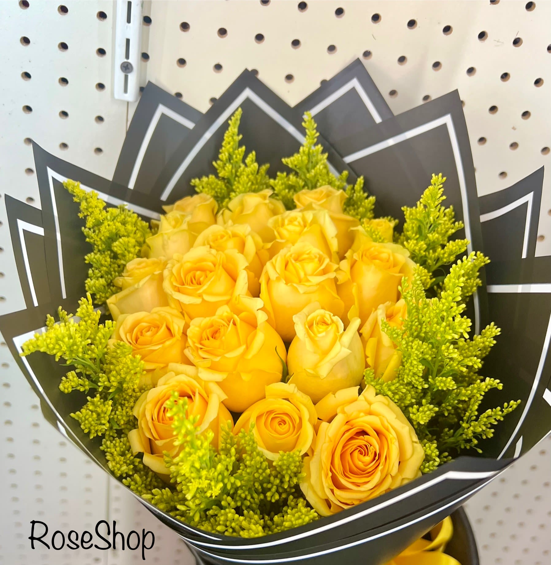 Yellow Euro Bouquet Yellow Euro Bouquet - Yellow Fresh cut Roses with European style wrapping in our deluxe floral paper accented with a decorative bow. Ideal gift with great look! Vase not Included