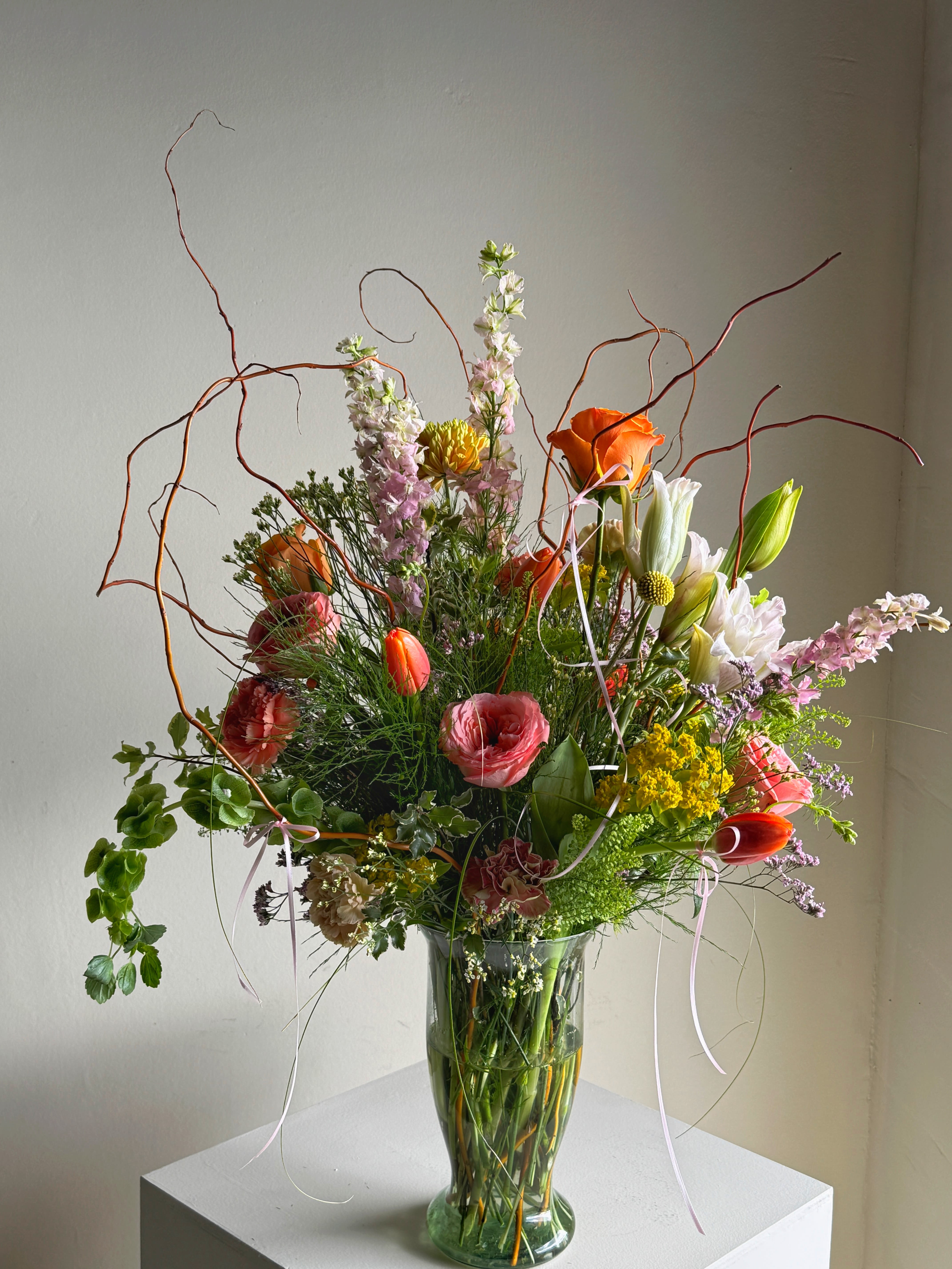 Summer in the water vase! - Seasonal blooms, colorful vibes, All the best flowers in a vase.  