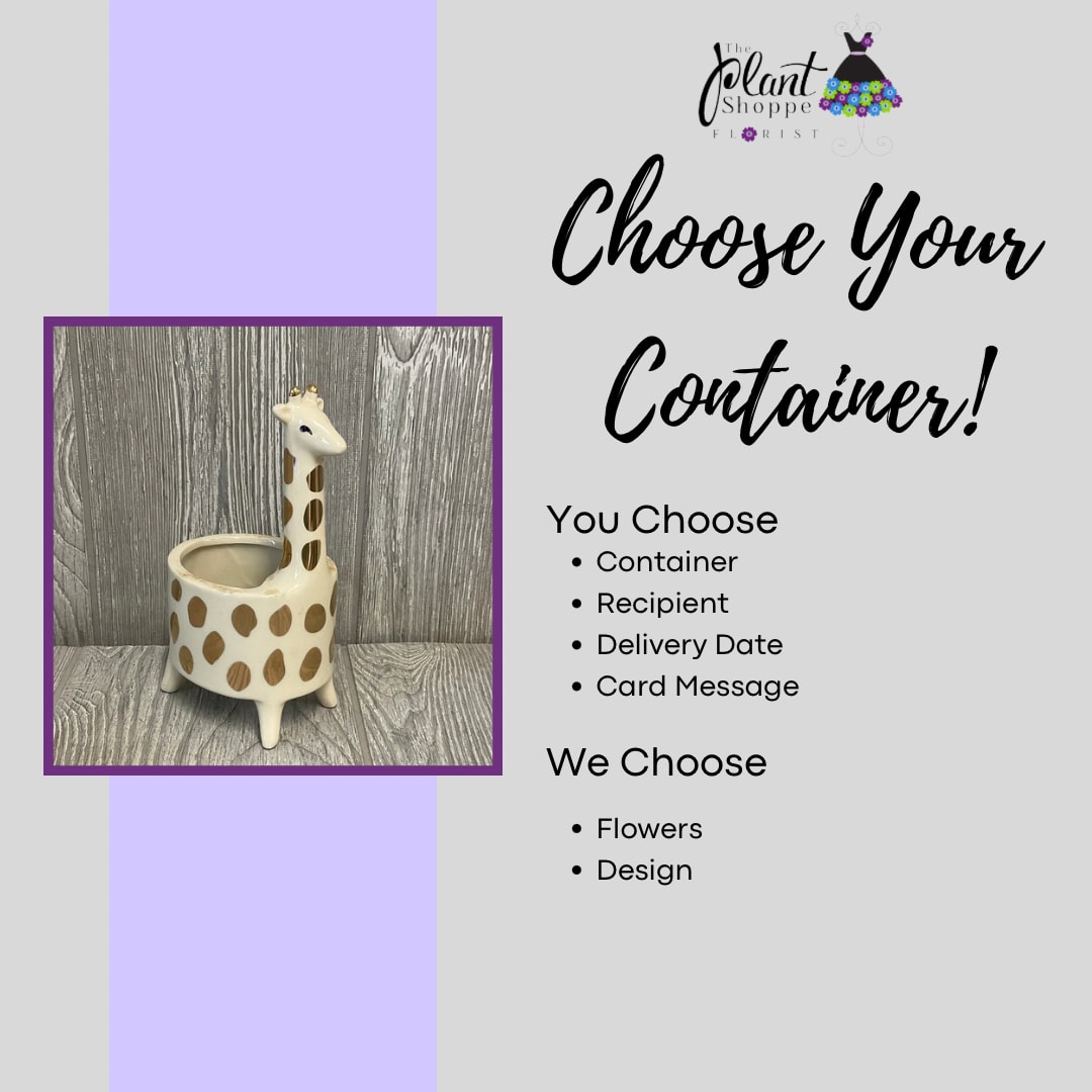 Stand Tall - Choose your container while we will choose the flowers and design! Two sizes of containers. 