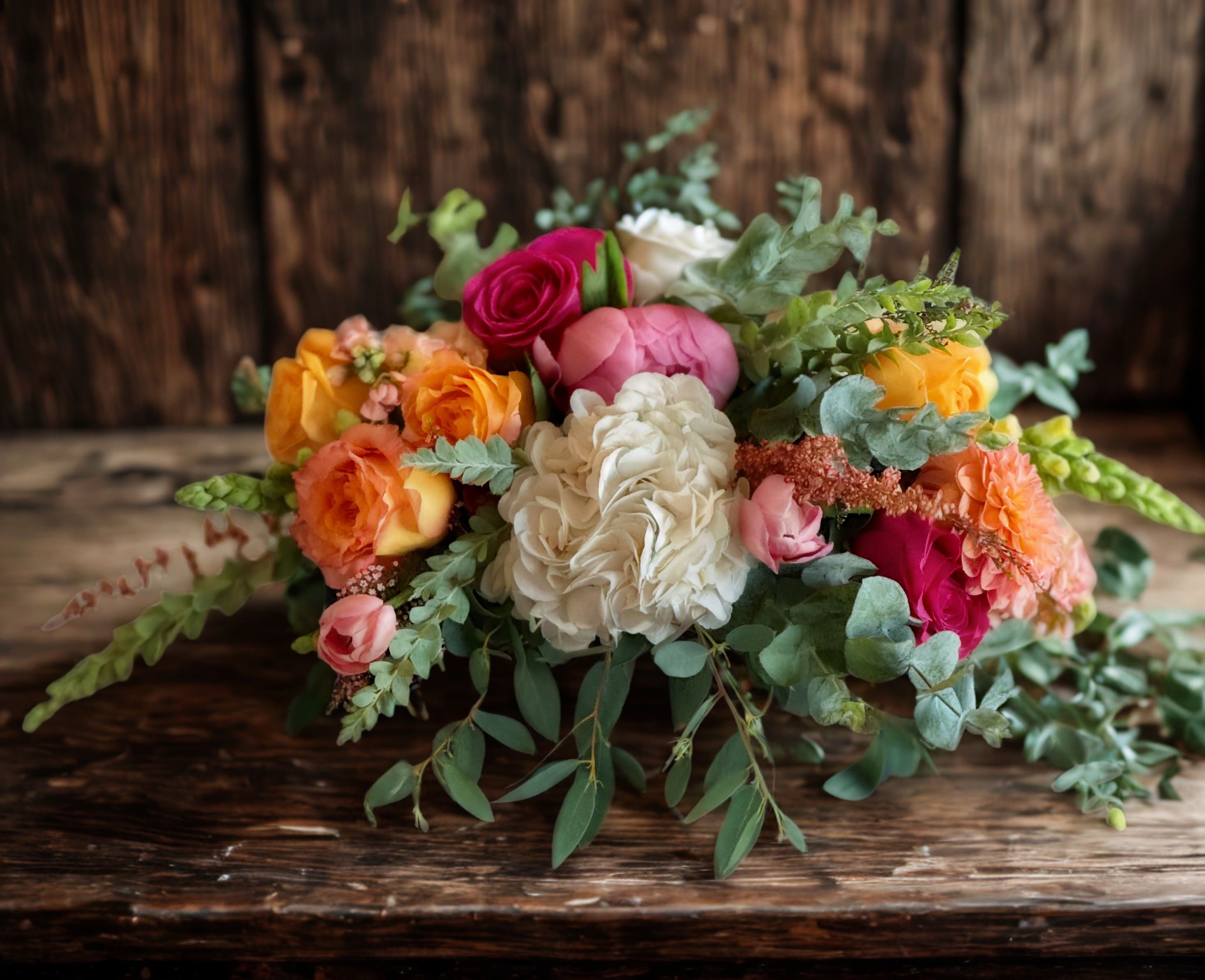 She's All That  – Wrapped Bouquet - She's All That – Wrapped Bouquet Brighten someone's day with the “She's All That ” wrapped bouquet by My Blooming Business, a top-rated flower shop in Los Angeles serving the greater LA area. This charming hand-tied arrangement features lush white hydrangeas, delicate pink peonies, elegant roses, fresh eucalyptus, and a variety of premium seasonal florals. Wrapped in stylish paper and finished with a satin ribbon, it's the perfect choice for celebrations, anniversaries, or just because. Same-day flower delivery available across Los Angeles.