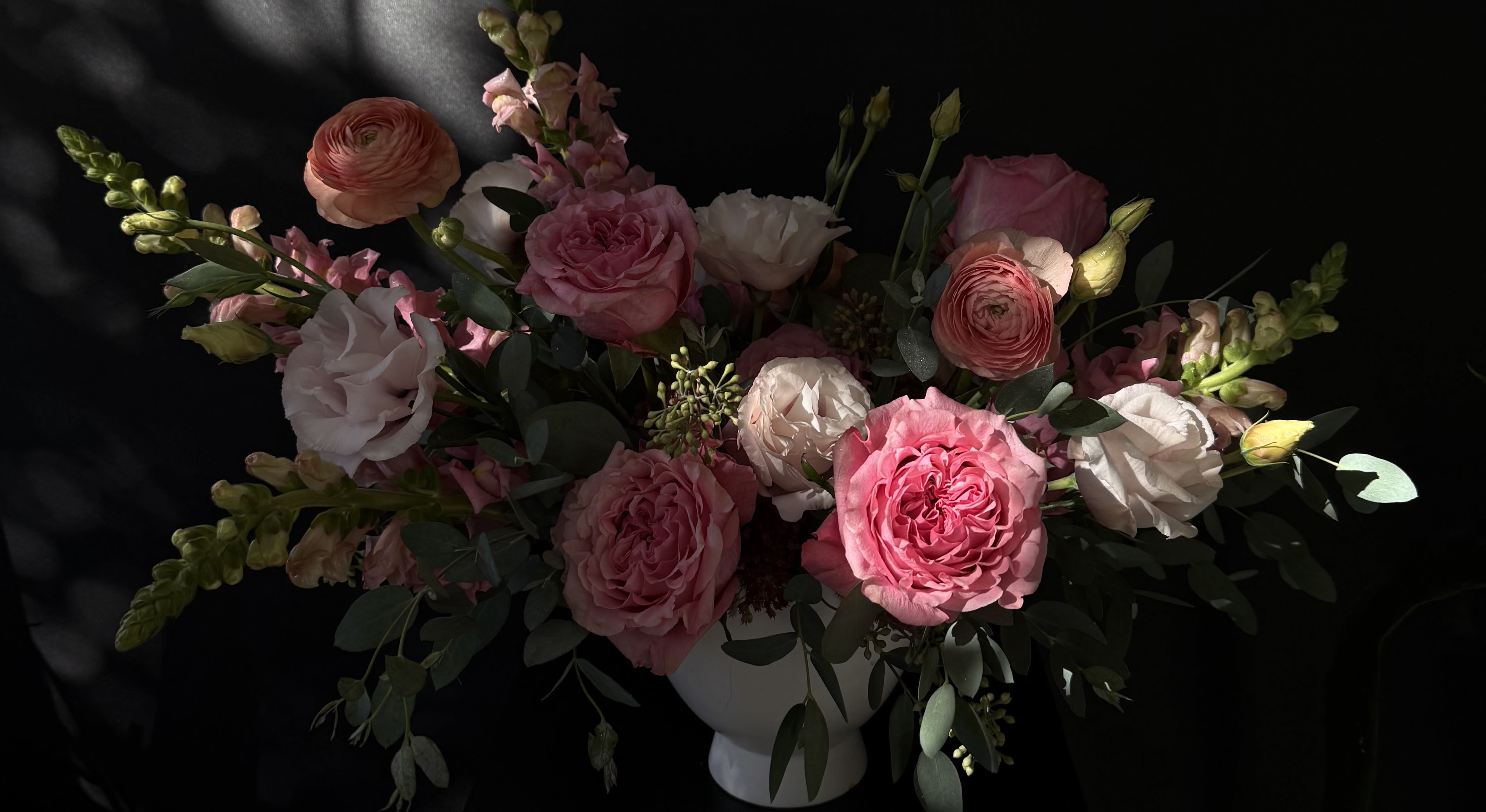 9/27: Moody Romance - Floral Arrangement Workshop 9/27: Moody Romance - Floral Arrangement Workshop - Saturday, September 27 | 5–6:30 PM Price:$150 Color Focus: Deep plum, burgundy, merlot, antique blush, and smoke—dark, lush, and rich. Design Style: Dramatic and sculptural with layered textures, bold shapes, and intentional movement—an immersive design experience. What’s Included: High-end seasonal blooms, elevated vessel, in-depth design coaching, and a moody, expressive floral compote arrangement to take home. Group Size: We require a minimum of 4 participants and can comfortably host up to 8 people in our shop. Workshop will be rescheduled if minimum not met.