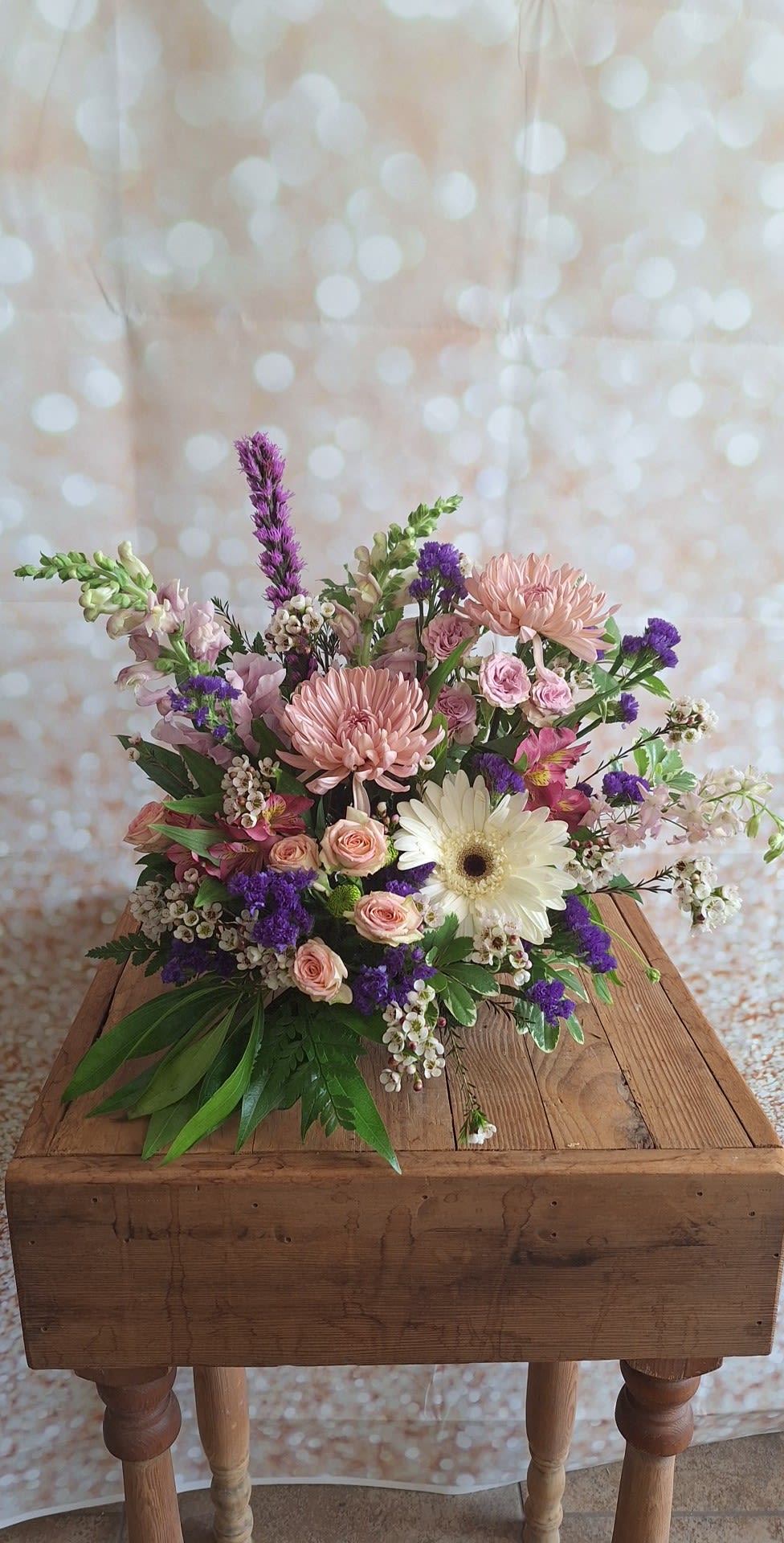 Basket of Blooms - For a truly wonderful celebration, choose this big, bold and colorful flower arrangement of assorted blossoms. Suitable for any housewarming or sympathy arrangement.  SAME DAY DELIVERIES will be with available blooms in stock. 