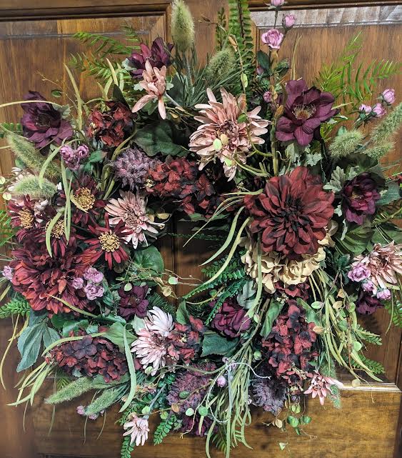 The Merlot Silk Wreath The Merlot Silk Wreath - The Merlot Silk Wreath Approx 24" Round
