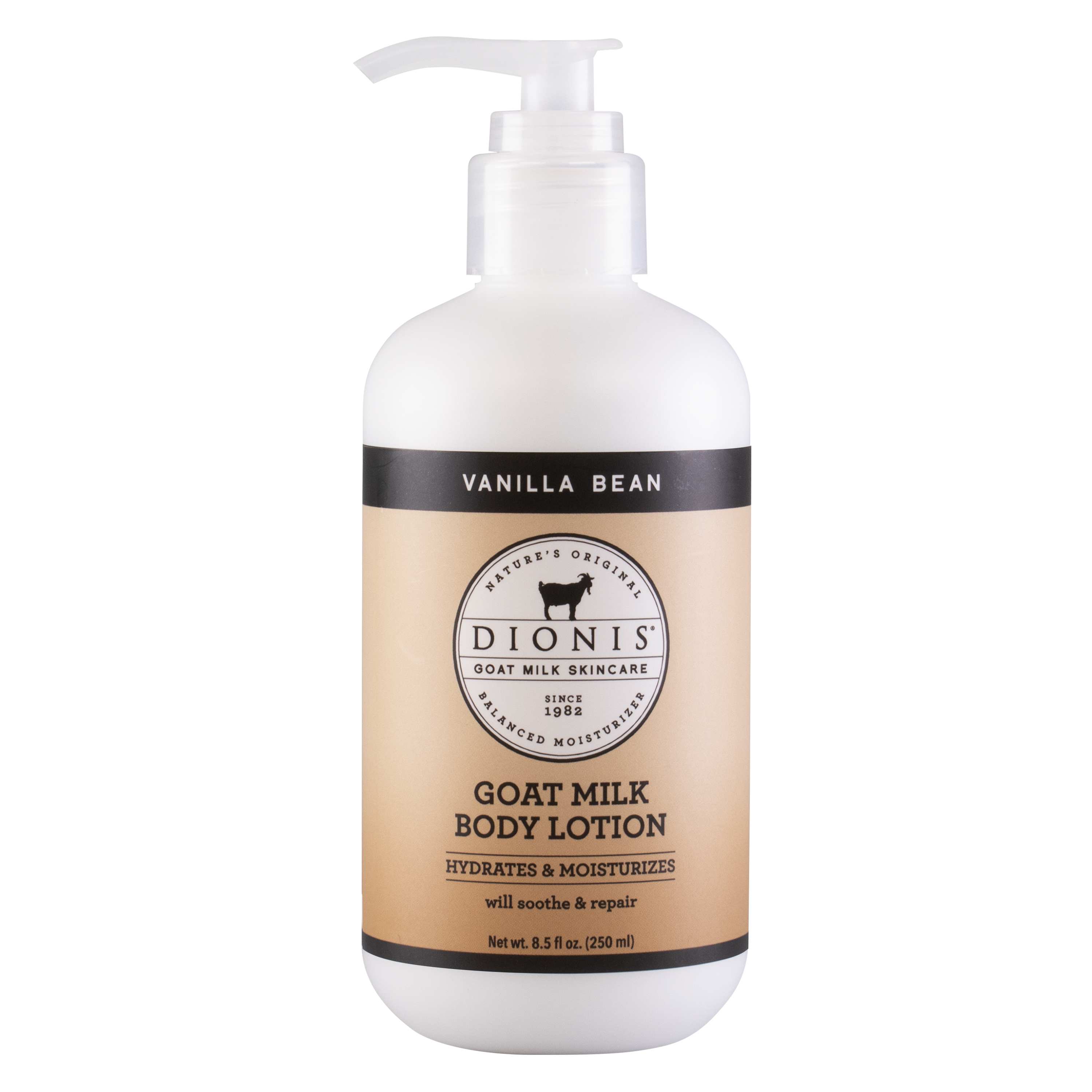 Dionis Goat Milk Lotion, Vanilla Bean Dionis Goat Milk Lotion, Vanilla Bean - Warm and irresistibly sweet, creamy vanilla