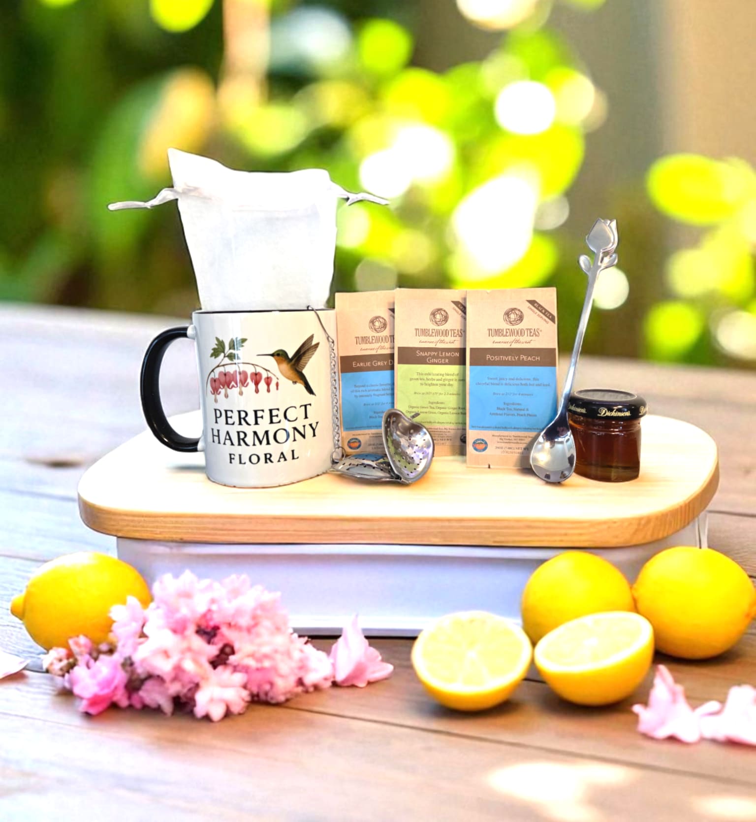 Tea Gift Set with or without Flowers - Featuring Local Tea from Big ...