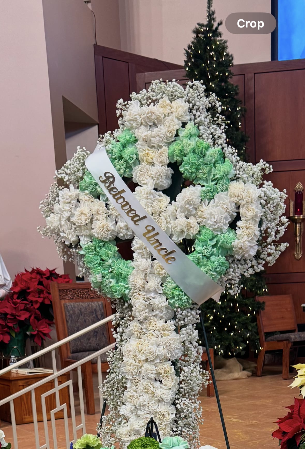 Celtic Cross Tribute Celtic Cross Tribute - An incredibly beautiful and spiritual tribute to a loved one. Please allow 36 hours for this unique arrangement.