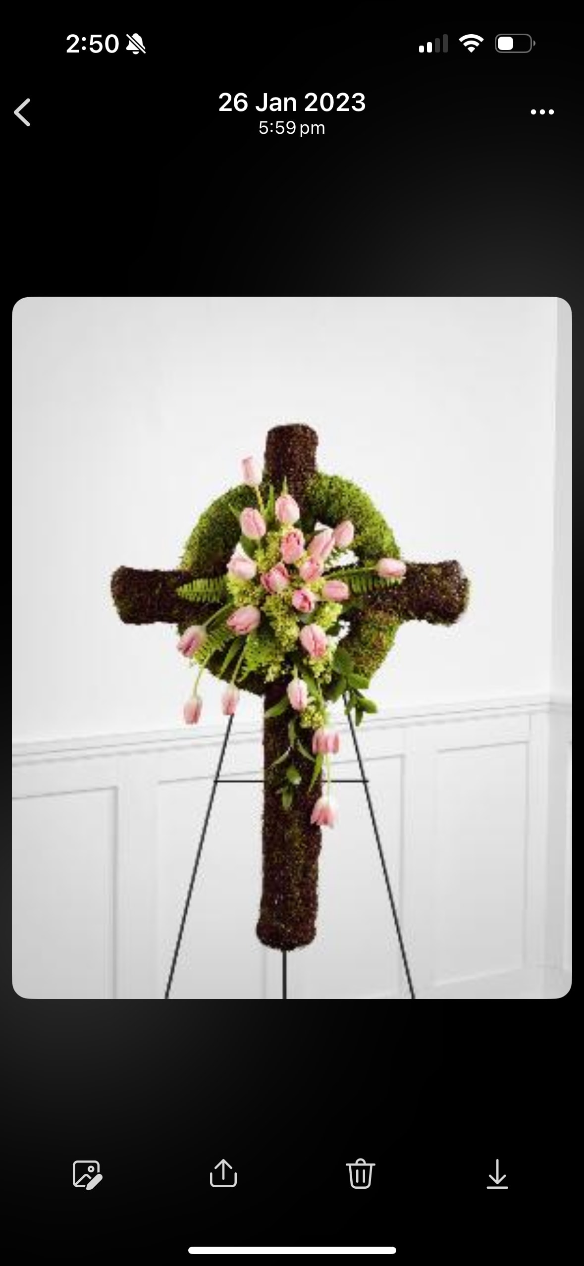 Traditional Celtic Cross Tribute - Celebrate and honor a loved one in this very traditional funeral spray.  Please allow 36 hours for this unique arrangement to be delivered.  