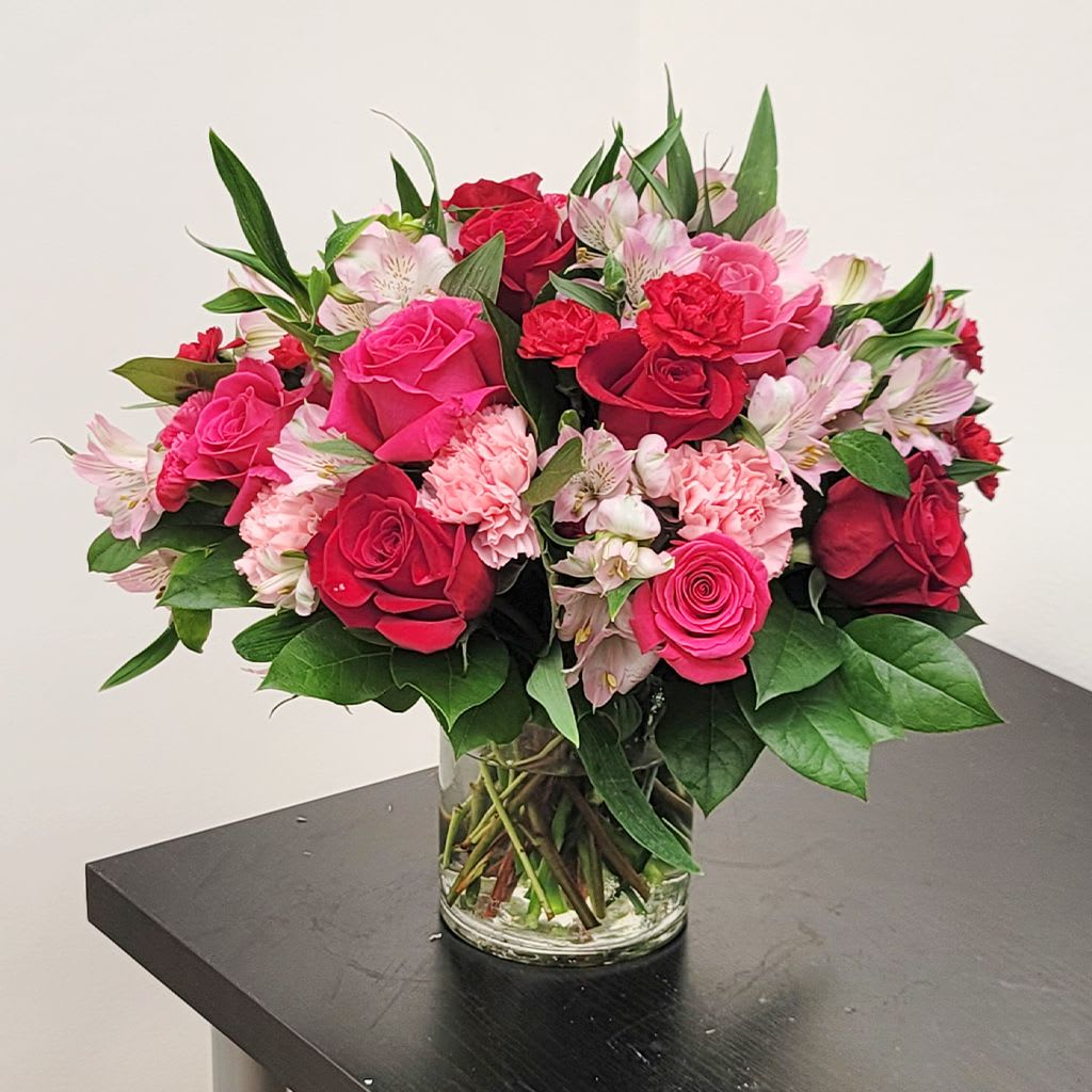 You're Precious Bouquet You're Precious Bouquet - Soft pink roses, alstroemeria, and carnations are beautifully nestled in lush greens, creating a charming and timeless arrangement. This classic bouquet is perfect for romantic gestures, celebrations, or simply to brighten someone's day with a burst of joy. Approximate Size: 16" H x 14" W. Order now to send a heartfelt message in full bloom!