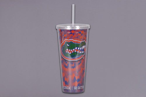 Florida Tie-Dye Tumbler Florida Tie-Dye Tumbler - Florida 22oz plastic Tie-Dye Tumbler with a plastic straw.