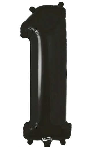 Black 34in "1" Black 34in "1" - Black 34in "1" add to any stuffed animal, box of chocolates, floral or balloon bouquet