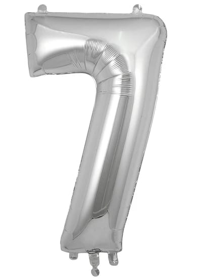 Silver 34in "7' Balloon Silver 34in "7' Balloon - Silver 34in "7" add to any stuffed animal, box of chocolates, floral or balloon bouquet