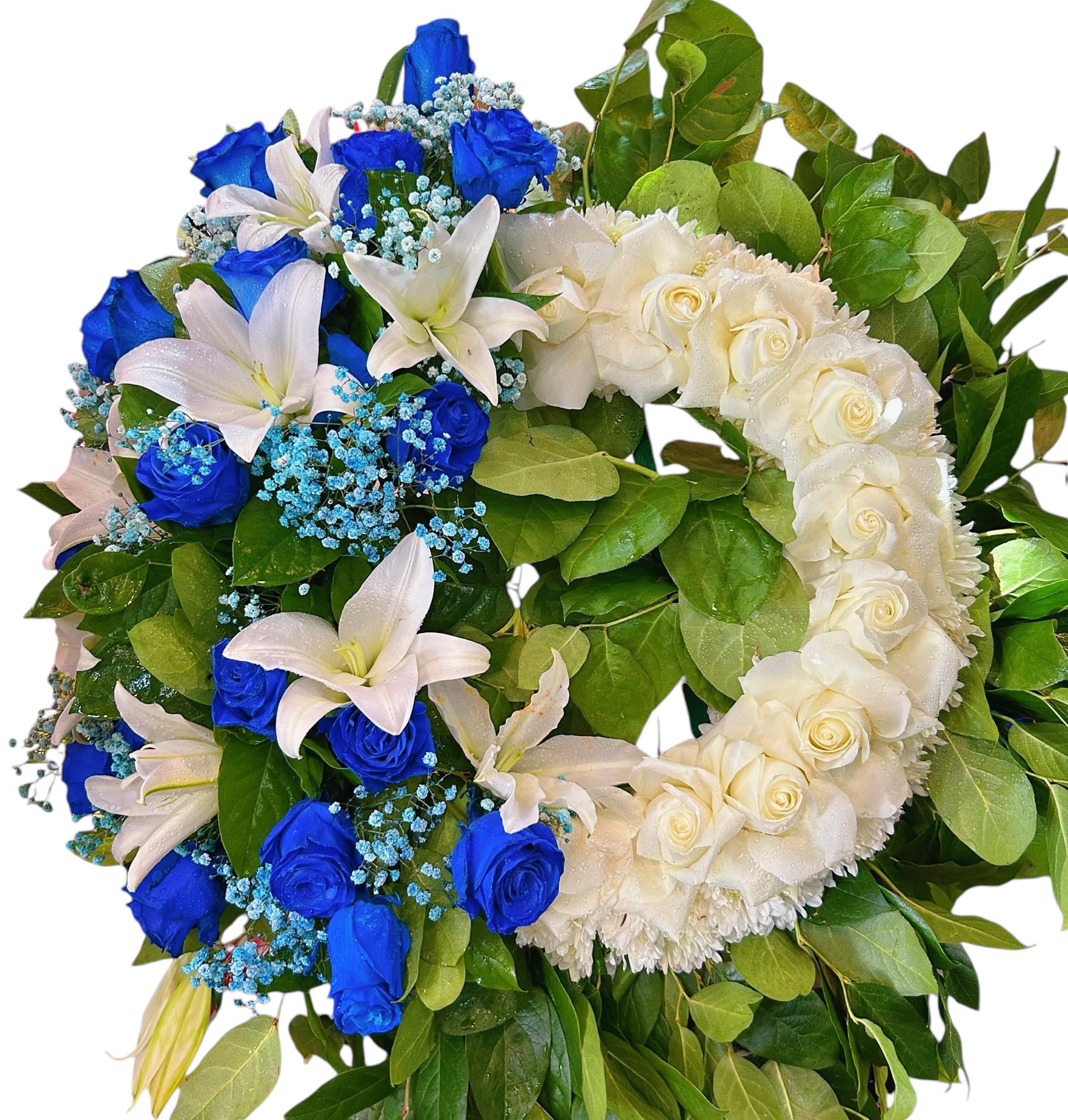Blue Rose Flower Stand - This Item Coming With Stand  Banner For Free If You Need To Print Make A Note  Size Small Is 25”-26” Medium 28”-29” Large 31”-32”  If You Like Other Color Can Let me Know  We Can Change Any Color You Like  Free Delivery Bay Area Ca  Any questions call 707-914-8106