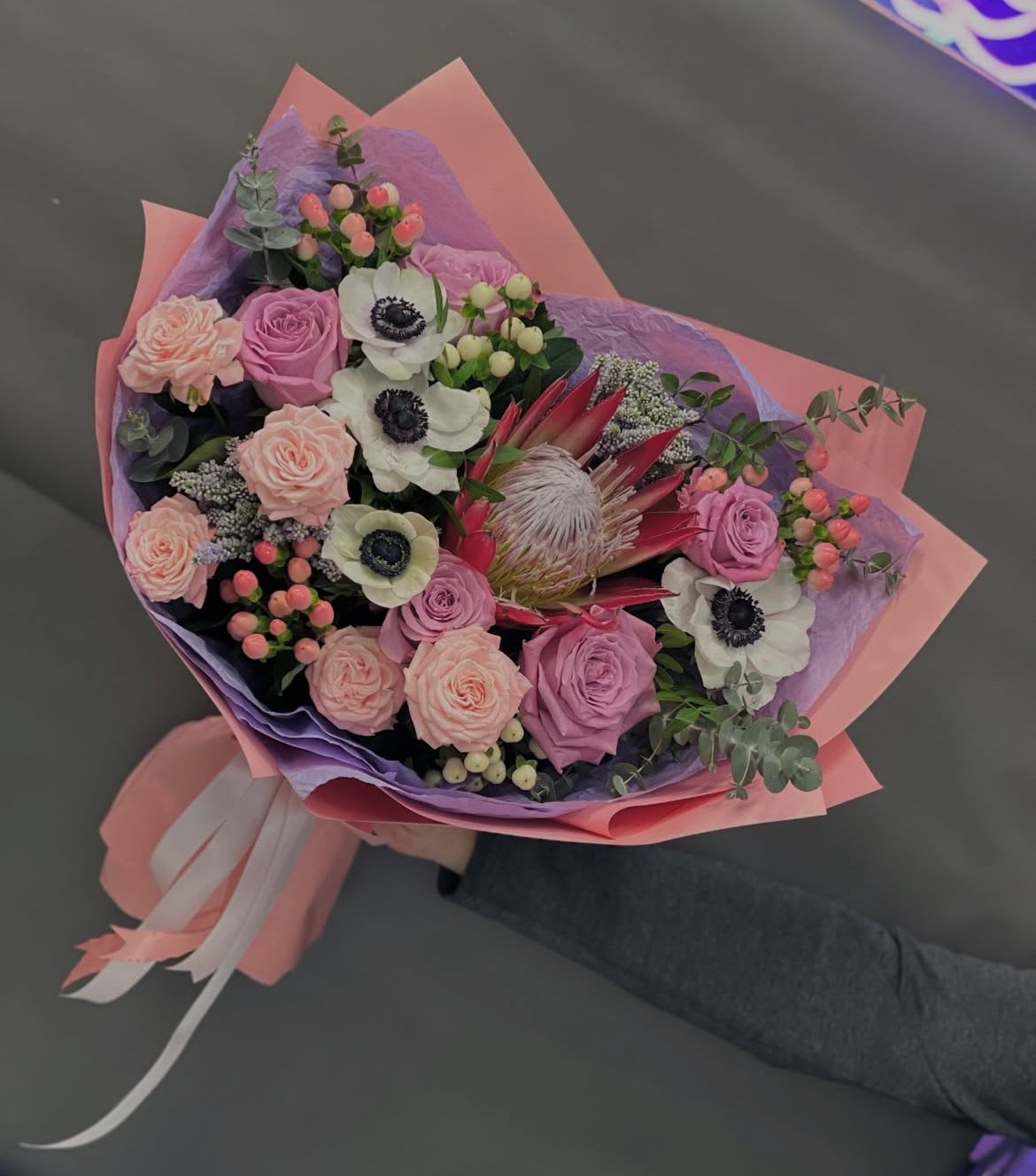 A gorgeous mixed bouquet for your loved ones A gorgeous mixed bouquet for your loved ones - In some instances, our photo may represent an overall theme or look and include a one-of-a-kind vase which cannot be exactly replicated. Although the actual bouquet may not precisely match the photo, its temperament will. Occasionally, substitutions of flowers and/or containers happen due to weather, seasonality and market conditions which may affect availability. If this is the case with the gift you’ve selected, we will ensure that the style, theme and color scheme of your arrangement is preserved and will only substitute items of equal value or higher value. If any design elements are of major importance to your order, please include them in the florist instructions at checkout or contact us to ensure availability.
