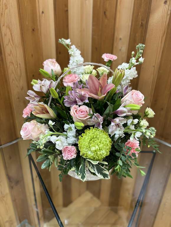 Blooming Light Basket - This basket is full of soft colored flowers - perfect for a spring day. 
