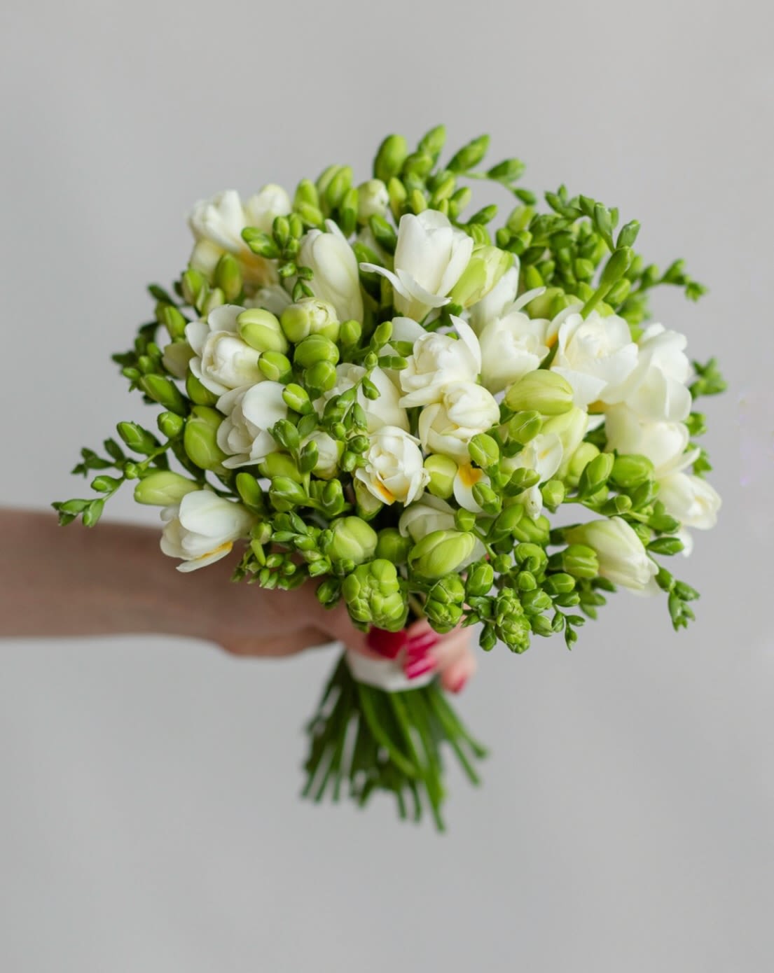 Bridal Bouquet Freesia  - Round Bridal Bouquet 
