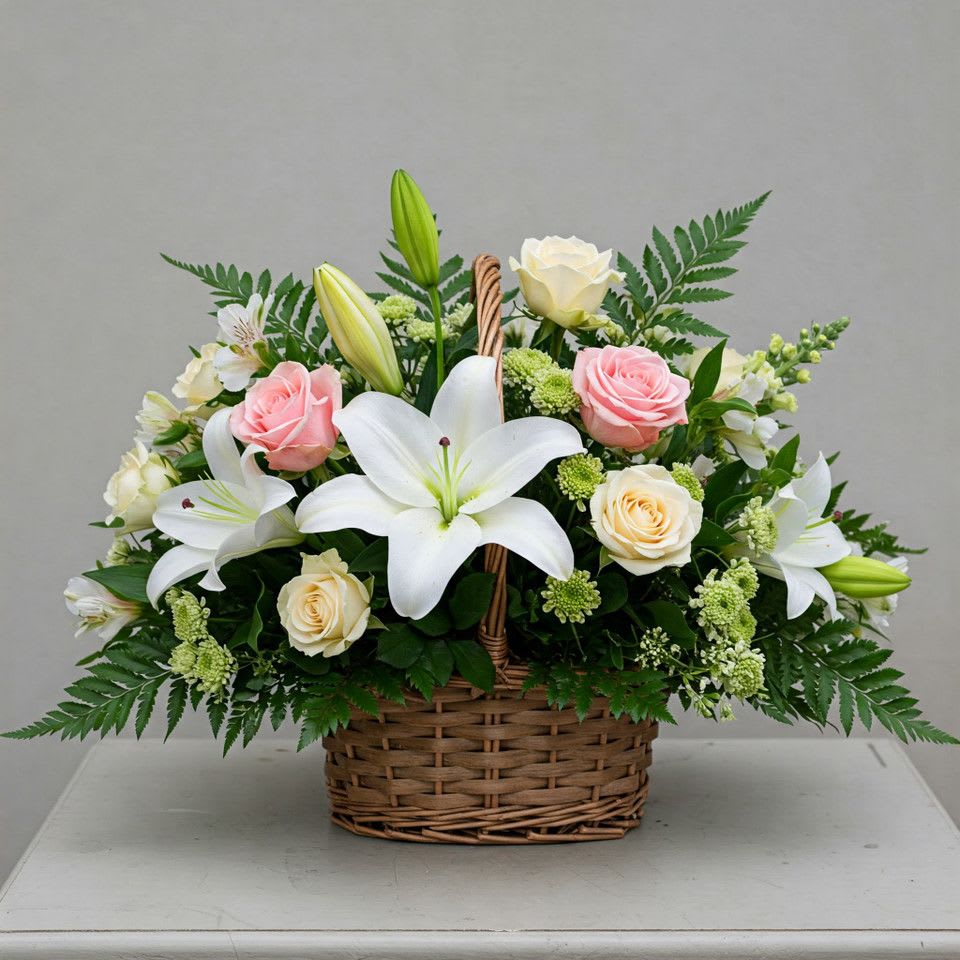 Gentle Remembrance Gentle Remembrance - Each of our floral arrangements is thoughtfully handcrafted and presented as shown, ensuring you receive the same timeless beauty and care we design in every piece”
