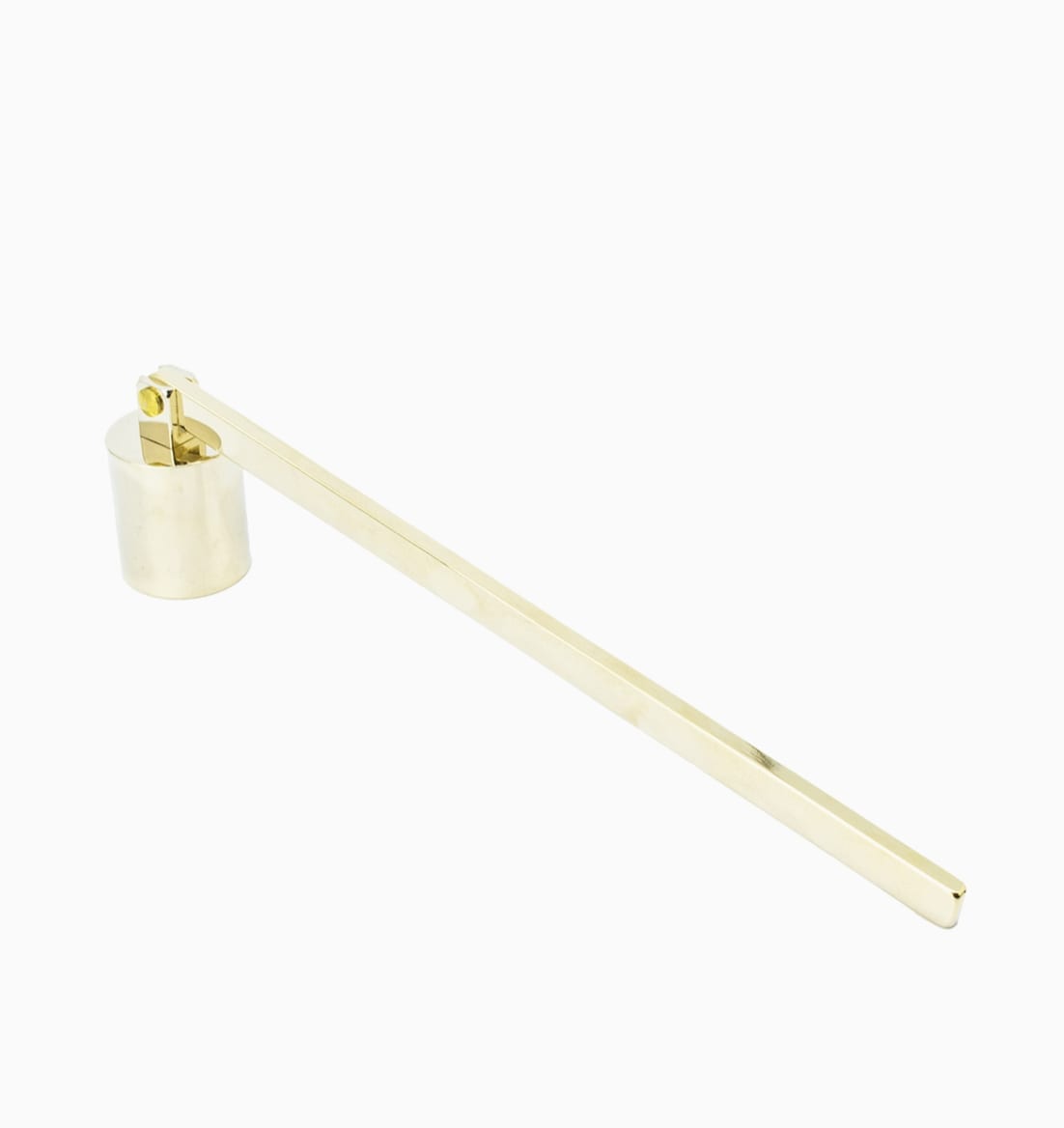 Candle Wick Snuffer (Gold) - Add a touch of luxury to your candle care with our Candle Wick Snuffer in gold. This elegant tool not only ensures a clean, smoke-free extinguish but also complements your space with its lustrous gold finish. Designed for both function and style, the snuffer protects your candle's wick while enhancing the overall ambiance of your décor.  With its timeless design and practical long handle, the Candle Wick Snuffer offers a smooth and safe way to extinguish your candle without causing soot or splashing wax. It's the perfect accessory to accompany your Bougie Sheep Candles, adding a golden touch of sophistication to your candle collection.