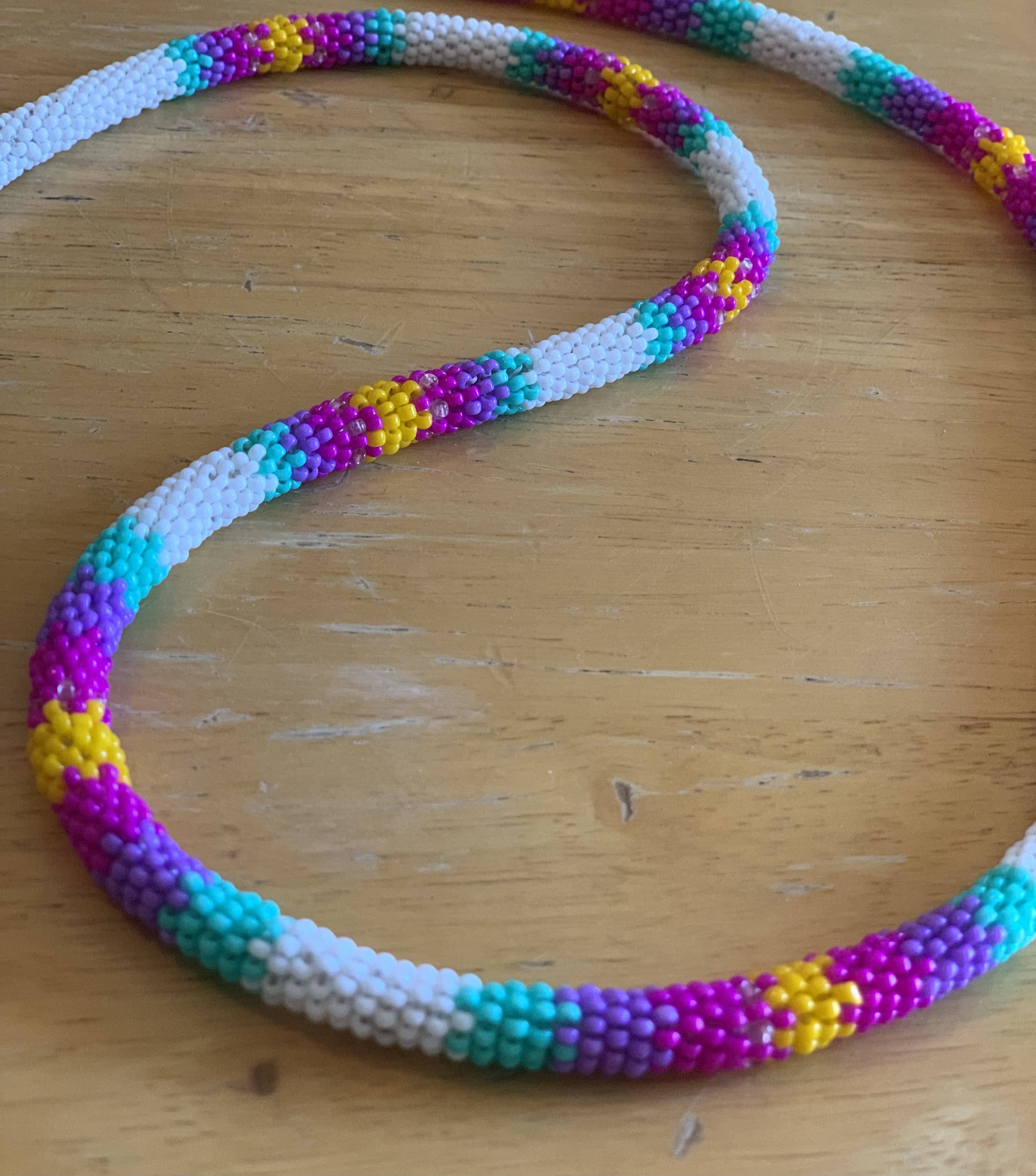 Necklace - Handmade (Item# 39) - Handmade by a Redding artisan. Hand beaded and finished over many hours. LIMIT ONE. 
