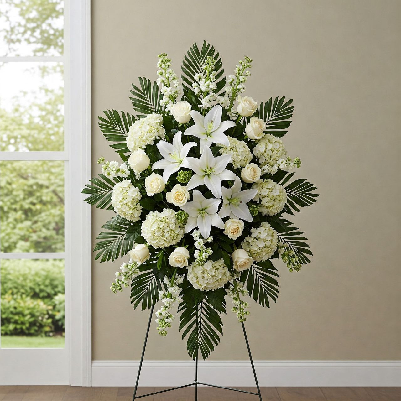 Celestial Grace - Each of our floral arrangements is thoughtfully handcrafted and presented as shown, ensuring you receive the same timeless beauty and care we design in every piece”