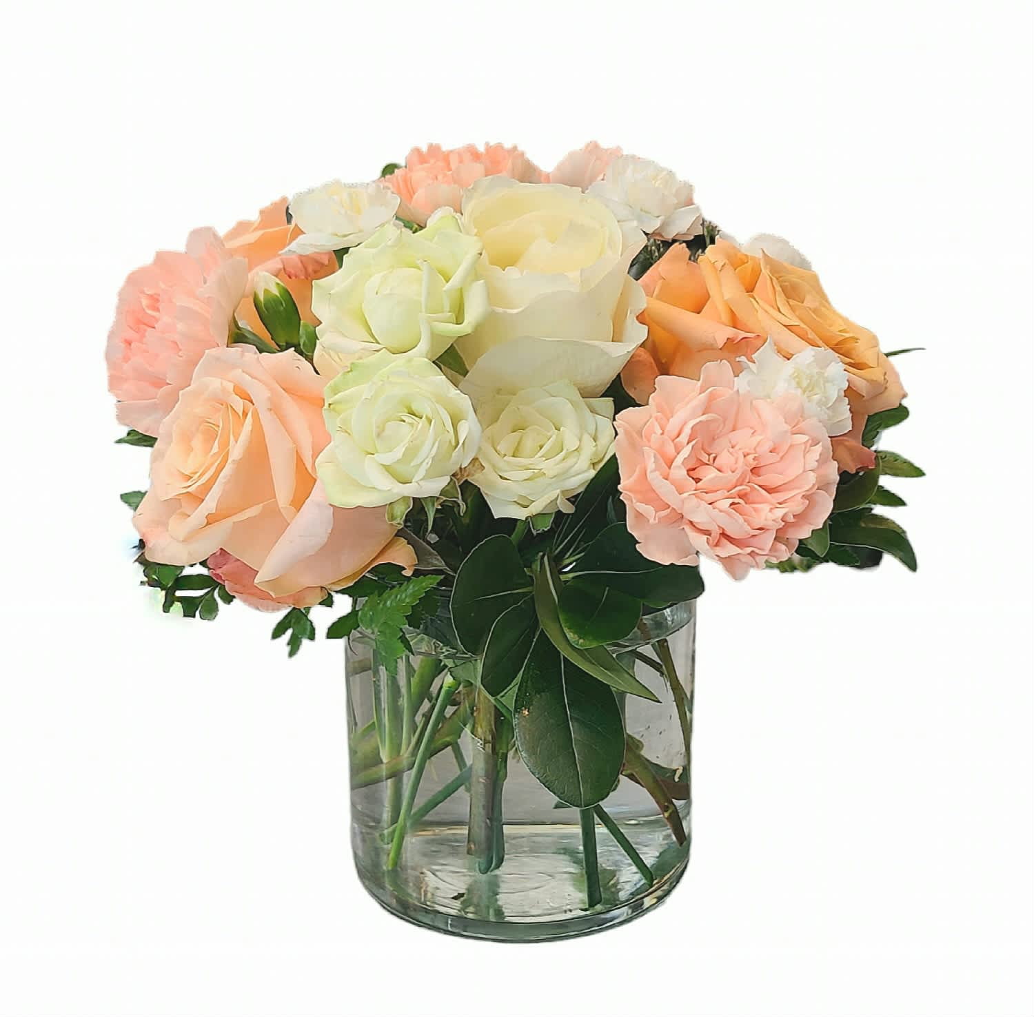 Peaches and Cream - Photo represents overall look and feel. Some blooms may have to be substituted with an equal or higher value flower depending on availability. 