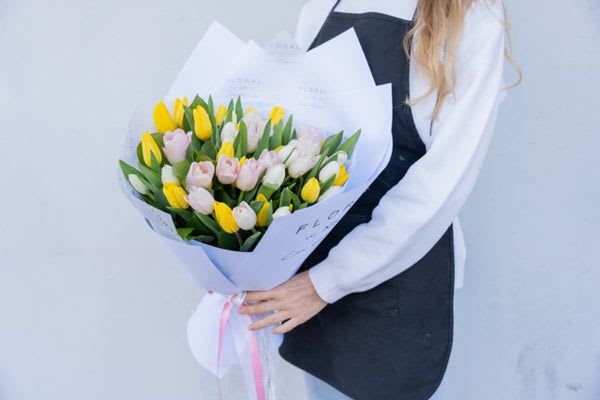 NO. 988 - SPRING TULIPS NO. 988 - SPRING TULIPS - This mixed tulips bouquet is a heartfelt expression of life’s most meaningful moments—crafted with care by our dedicated florist in Studio City. Each stem is thoughtfully selected to create a vibrant blend of color, fragrance, and feeling. More than just flowers, it's a gesture that speaks volumes. With same day flower delivery, your sentiment arrives right on time, beautifully delivered and impossible to forget. 50 tulips of mixed colors.