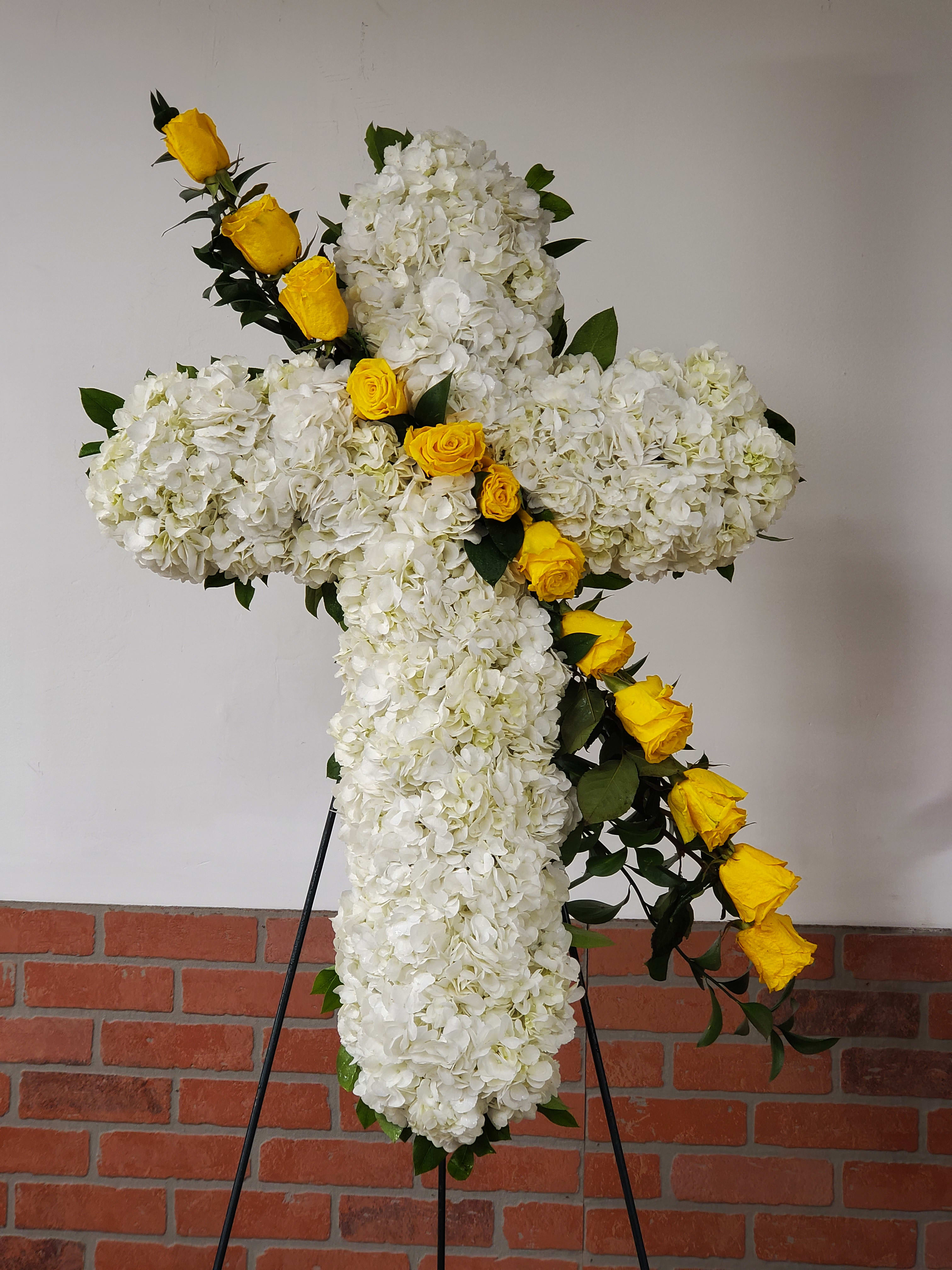 White and Yellow Cross - White and yellow flowers