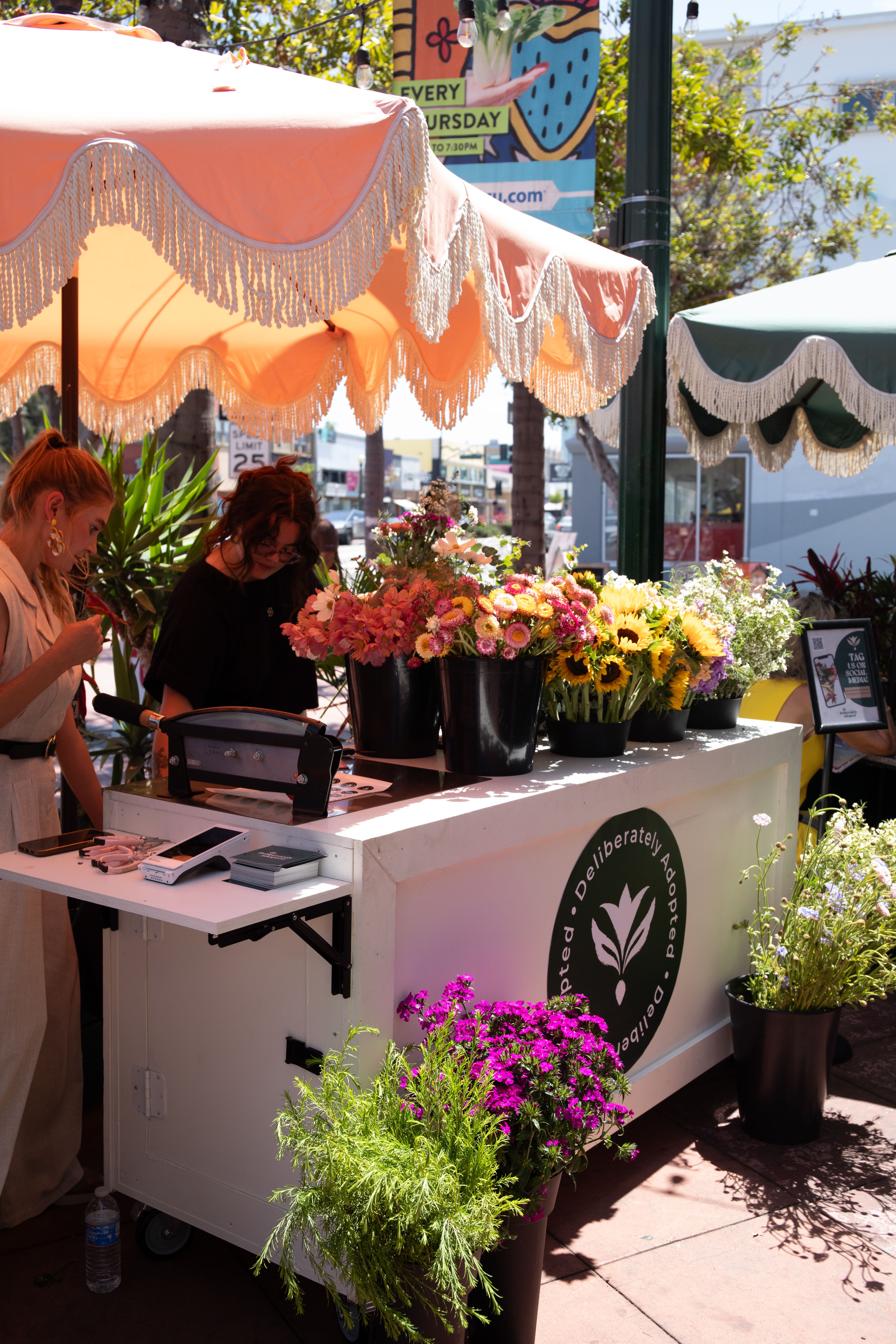 Mobile Floral Cart Rental: DIY Flower Stem Bar Experience - Bring the beauty of farm fresh blooms to your next event with our Mobile Floral Cart!  Perfect for restaurants, baby showers, birthdays, corporate events, wine nights, bridal showers, and more — our DIY Flower Stem Bar Experience is designed to add an interactive, unforgettable element to your celebration.  Your guests will have the opportunity to select their own farm-fresh seasonal blooms, craft a custom bouquet, and take home a little piece of the day.   Your rental includes: 	•	1 Mobile Farm-Style Flower Cart (styled &amp; delivered to your event) 	•	Seasonal farm-fresh blooms (curated selection of greenery + flowers) 	•	1 Dedicated staff member to assist with bouquet wrapping &amp; guest experience 	•	Value of $35 dainty bouquet provided for each guest. Bouquet wrapping supplies: premium paper, ribbon, twine 	•	Setup &amp; breakdown included 	•	Flexible to fit your event: 2–3 hour onsite activation window   Starting at $1,200 for approximately 35 guests. (Custom quotes and pricing available based on guest count, bloom selection &amp; event duration).   Perfect for: 	•	Restaurant activations &amp; wine dinners 	•	Baby &amp; bridal showers 	•	Weddings &amp; rehearsal events 	•	Birthday parties &amp; girls nights 	•	Corporate wellness events &amp; team experiences 	•	Community pop-ups &amp; markets  Let’s flower your next gathering! Order now and share your requested dates for our availability or contact us to customize your cart rental.