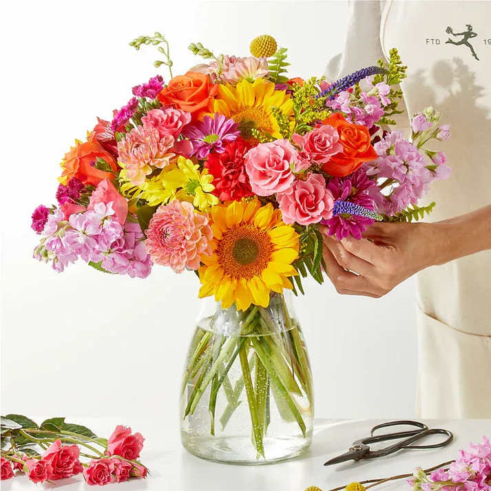 Cue the Confetti - A Florist Original (exquisite) Cue the Confetti - A Florist Original (exquisite) - It's time to celebrate, make them feel loved and cared about with a vibrant surprise! Our Florist Originals Bouquets are created by local florists using the finest quality flowers. The actual design you or your recipient will receive will be different from the images shown here.