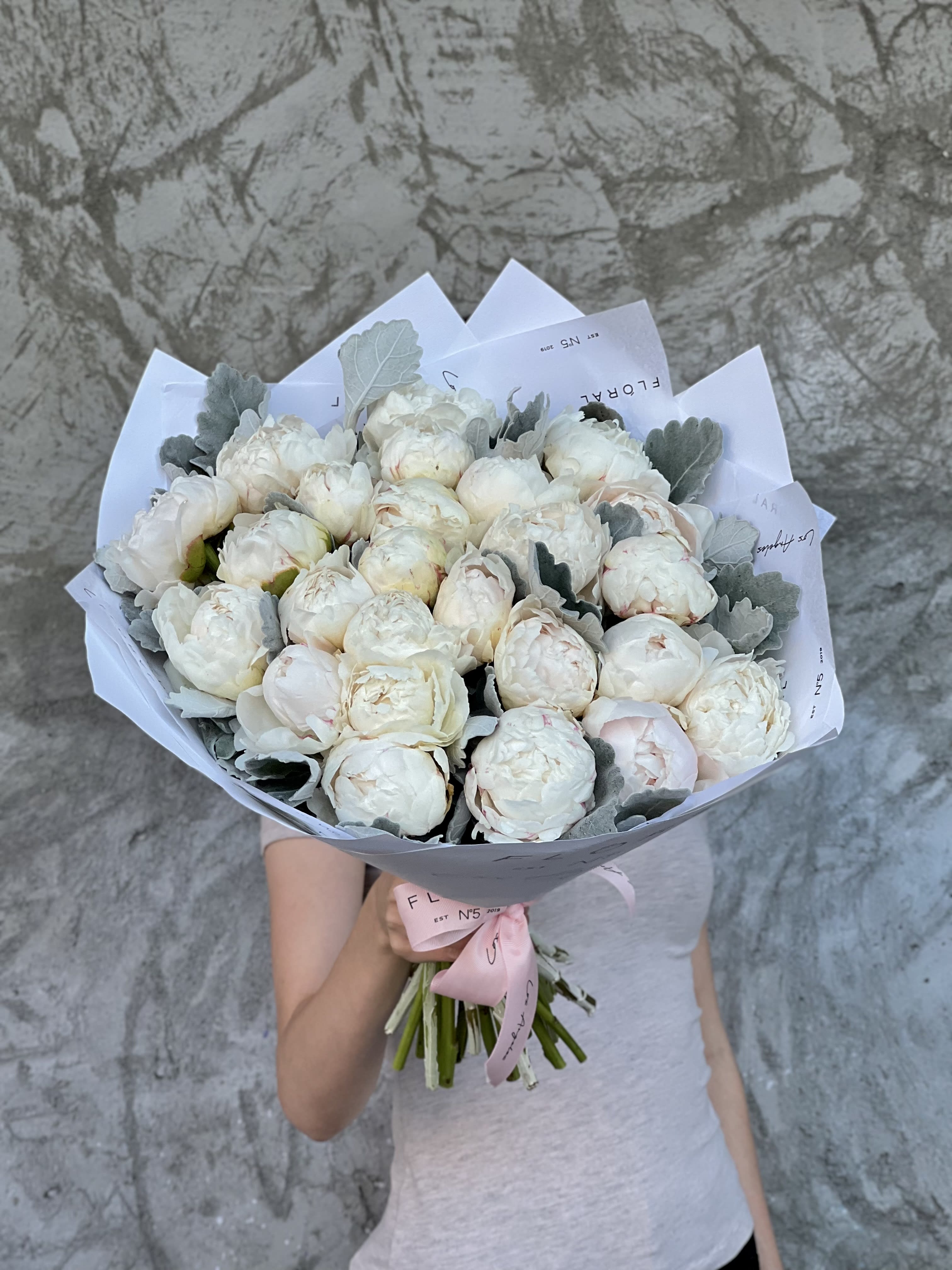 No.59 - White Magic No.59 - White Magic - Handcrafted by our expert florist in Studio City, this luxury bouquet features classic peonies arranged with timeless elegance and care. Perfect for any occasion, it brings beauty and sentiment together in every petal. Enjoy the convenience of same day flower delivery, making it easy to send love and joy right when it matters most. Discover the charm of a rose bouquet that speaks volumes. 30 stems.