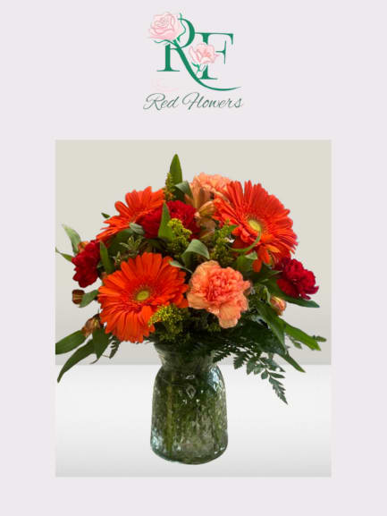 Cinnamon Cinnamon - Perfect for any occasion, it features gerbera daisies and alstroemeria. You can choose the colors for your arrangement.