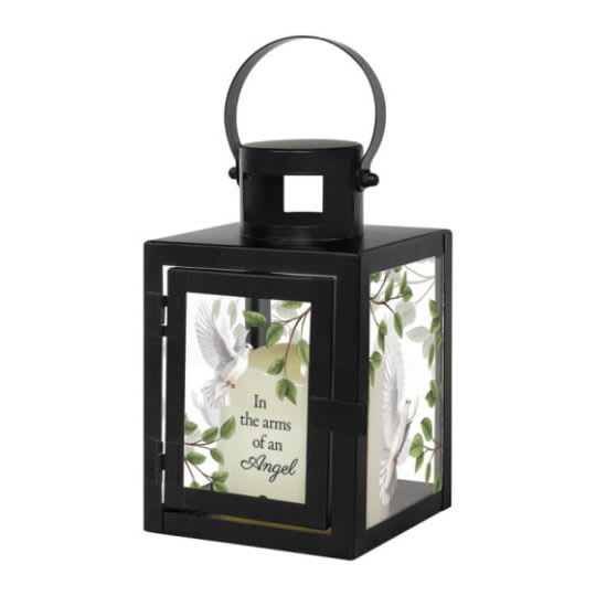 Lantern - 'In the Arms of an Angel' (doves) - Lantern 'In the Arms of an Angel' 57620 Approximately 3&quot;W x 8&quot;H