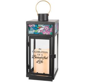 Lantern - 'In Celebration' (stained glass top) - Lantern (stained glass top) 'In Celebration'
