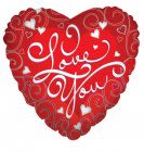 Love You Mylar Balloon Love You Mylar Balloon - Foil Balloon 18 Inch