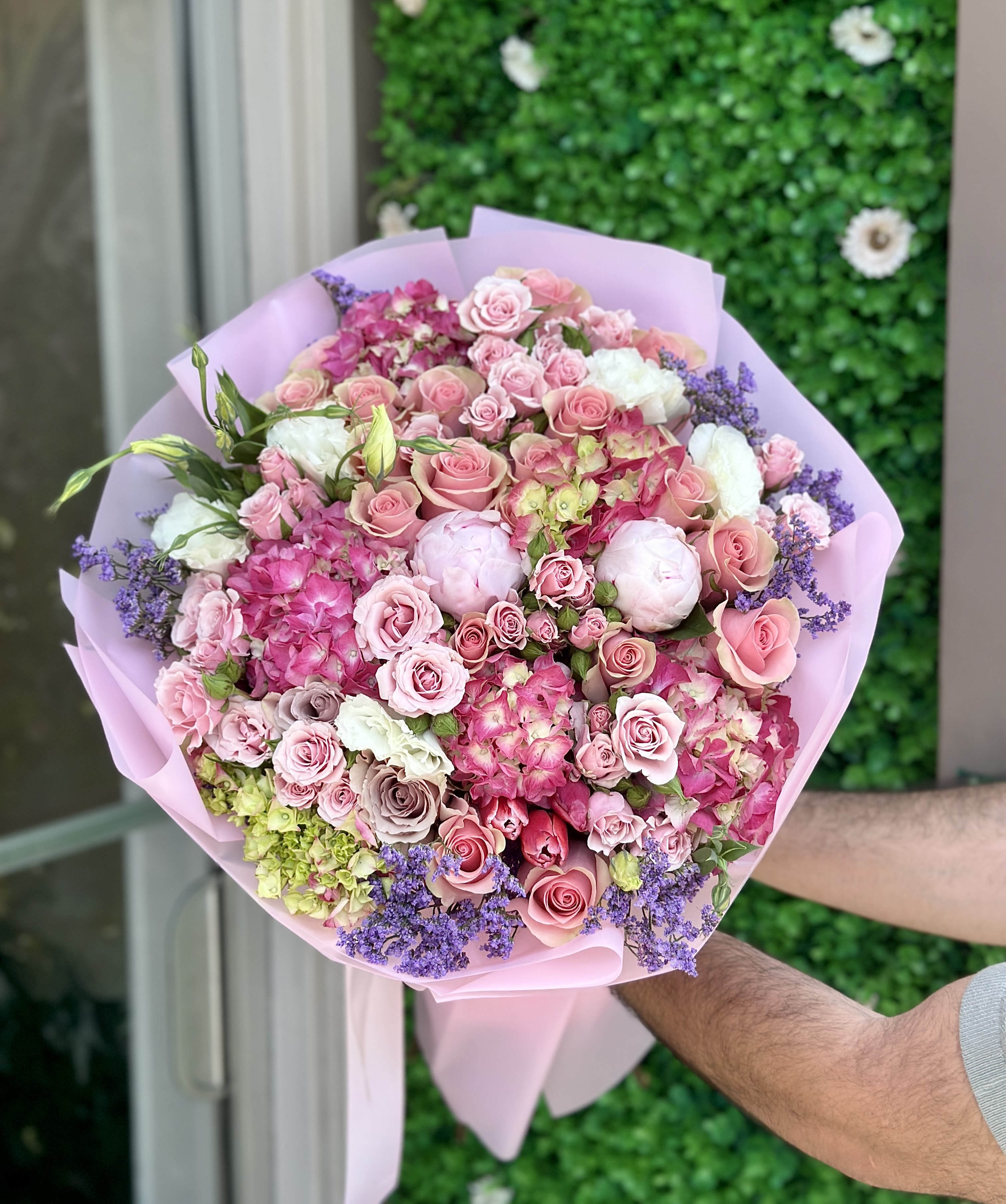 Pink attack Pink attack - Brighten any space with our Elegant Flower Bouquet! Bursting with vibrant blooms, this stunning arrangement features seasonal favorites paired with lush greenery for a breathtaking display. Perfect for any occasion, it makes an ideal gift or a special treat for yourself. Elevate your decor with this captivating bouquet that brings joy and sophistication to your home or office. Order yours today and let the beauty of flowers inspire you!