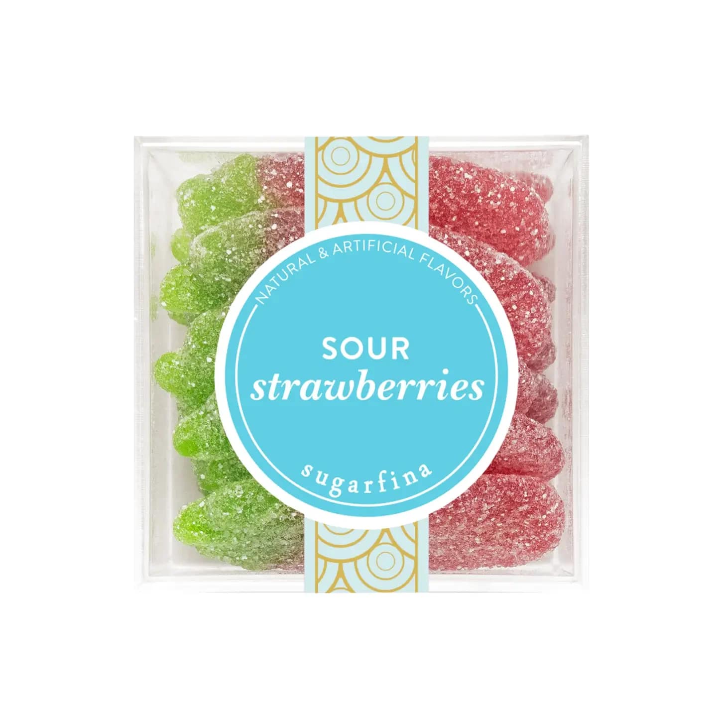 Sour Strawberries - The pick of our patch! Sweet like strawberry! Try our new Sour Strawberry candy, perfect for  birthdays, summer, graduation gifts and more! Weight: 5.9 oz (167.26 g) Dimensions: 2.2 x 2.2 x 2.2 in (5.6 x 5.6 x 5.6 cm) 