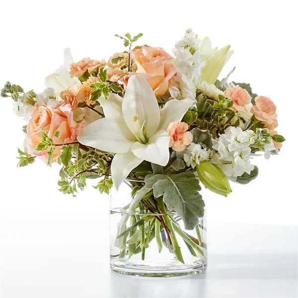 Darling Bouquet  - These darling pastels make for an excellent gift for a birthday, anniversary, or sympathy. Details The Premium Bouquet is approximately 13&quot;H x 15&quot;W. Designed by florists, ready to display. For long–lasting blooms, replace the water daily. We suggest trimming the stems every couple days. Pet Safety Precautions: This bouquet or plant may include flowers and foliage that are known to be toxic to pets. To keep them safe, be sure to keep this arrangement out of your pet's reach.